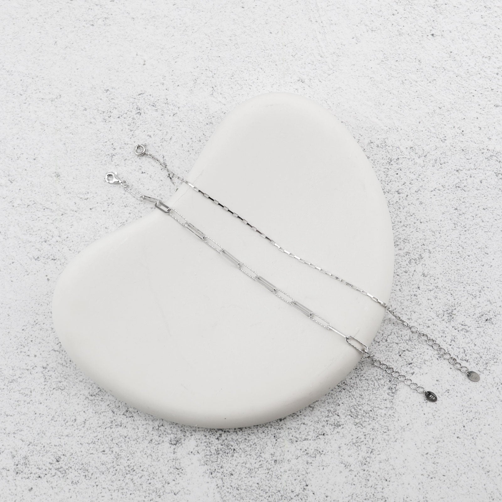 STERLING SILVER BRACELET + ANKLETS