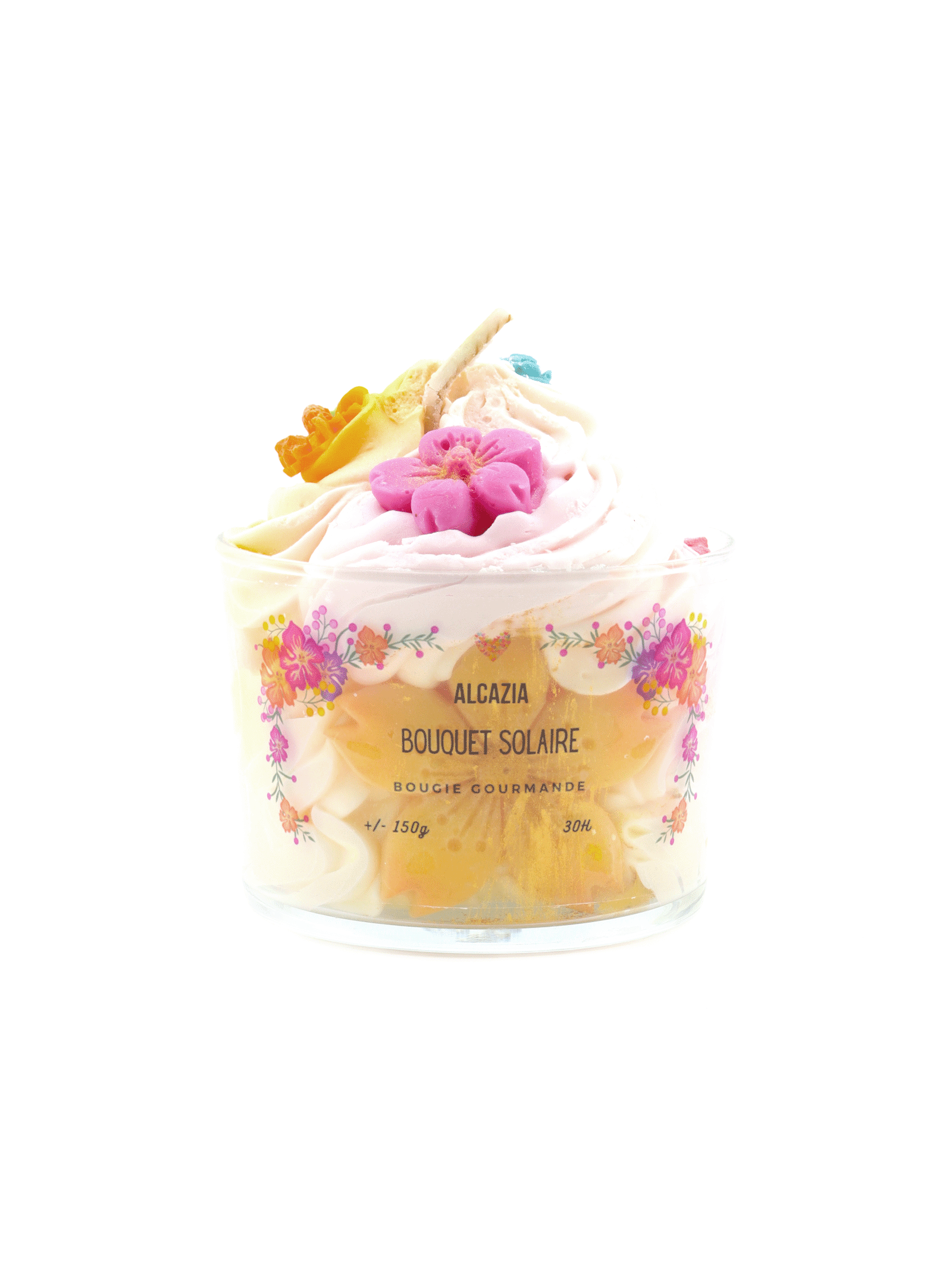 HANDMADE GOURMET SOLAR BOUQUET SOY CANDLE