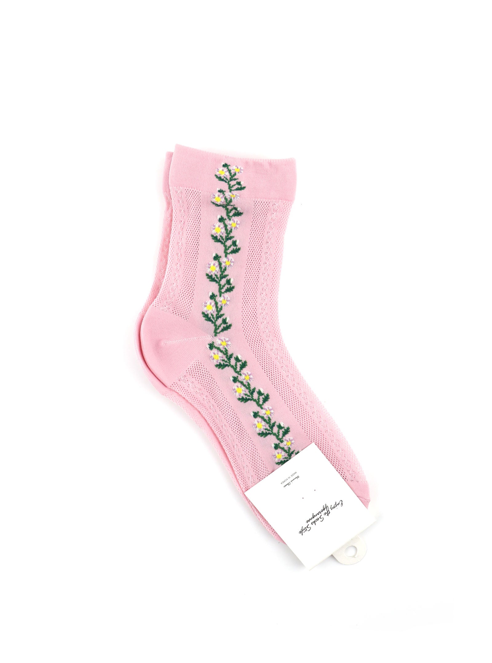 PEPITA FLORAL MESH SOCKS