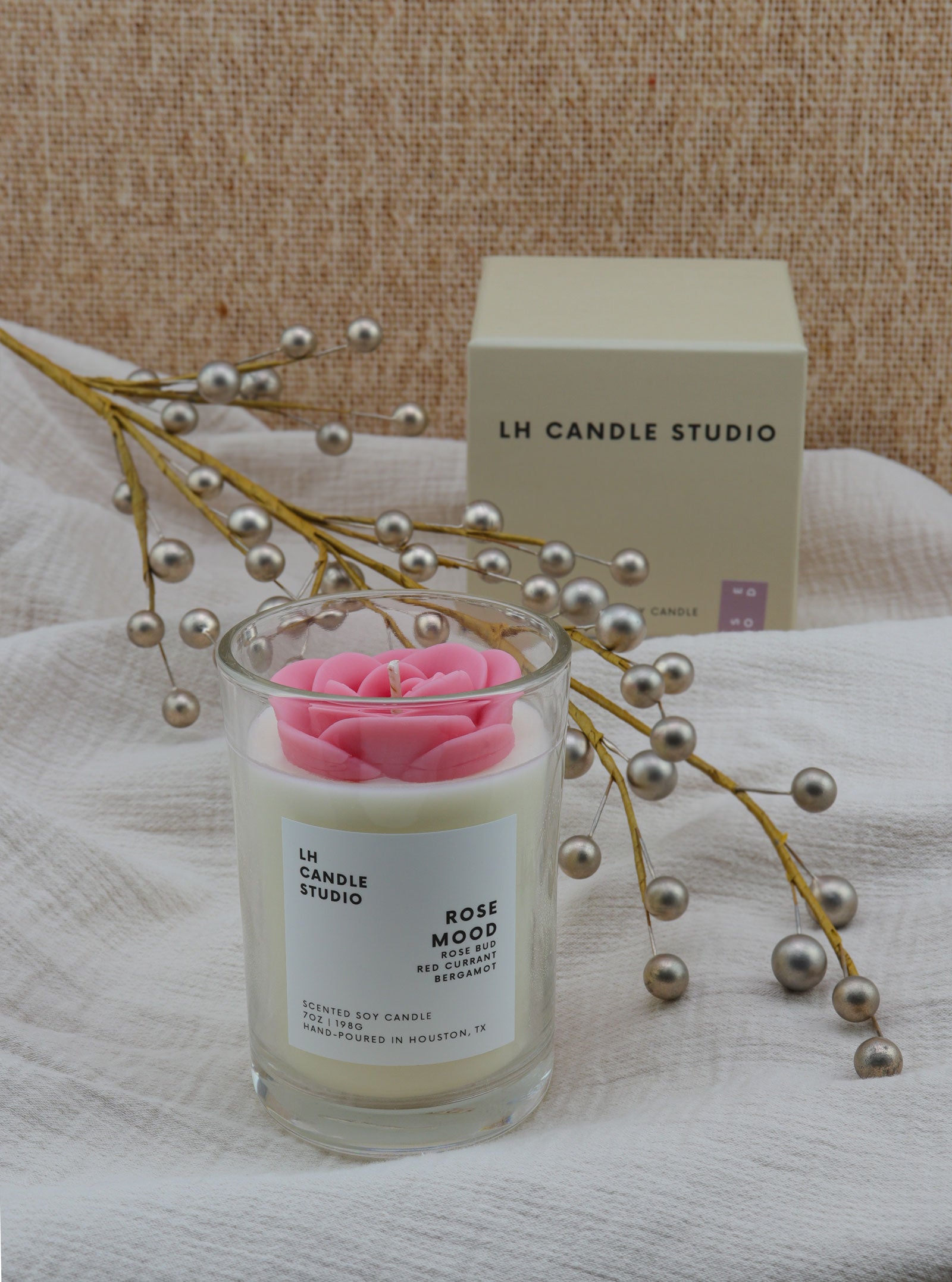 ROSE MOOD SCENTED SOY CANDLE | 7 OZ