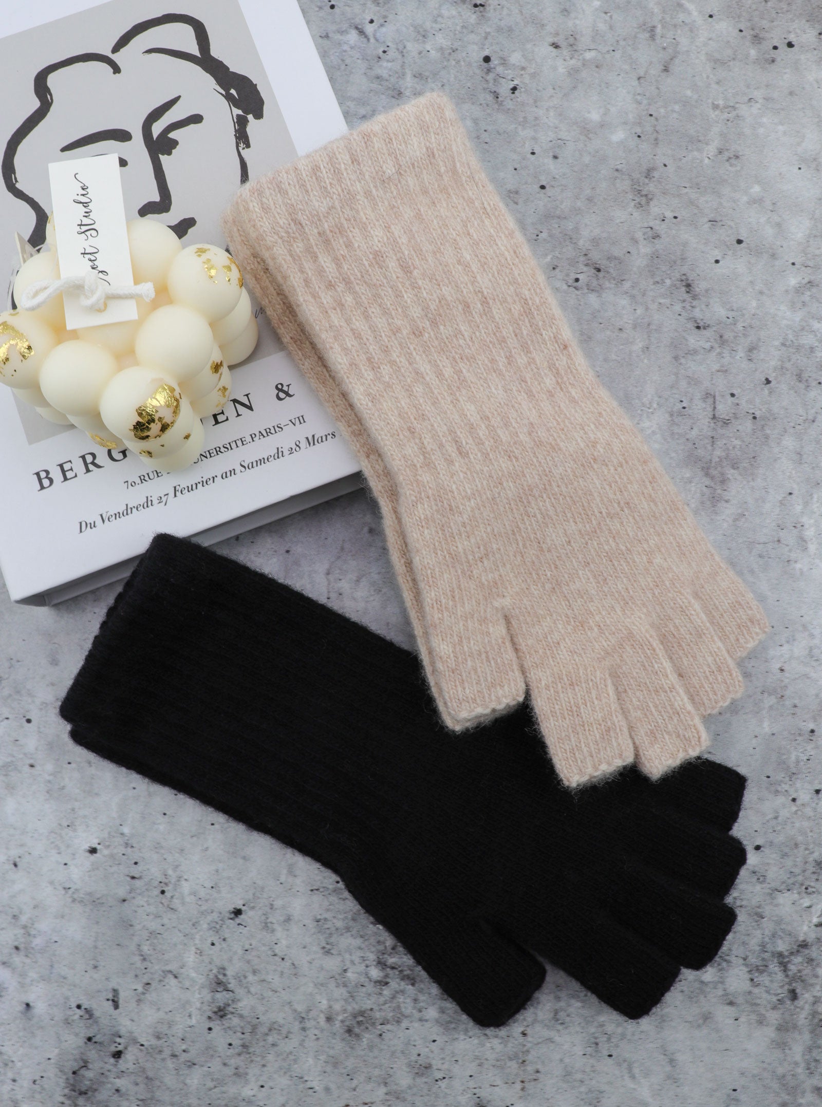 PHEBA FINGERLESS WOOL GLOVES