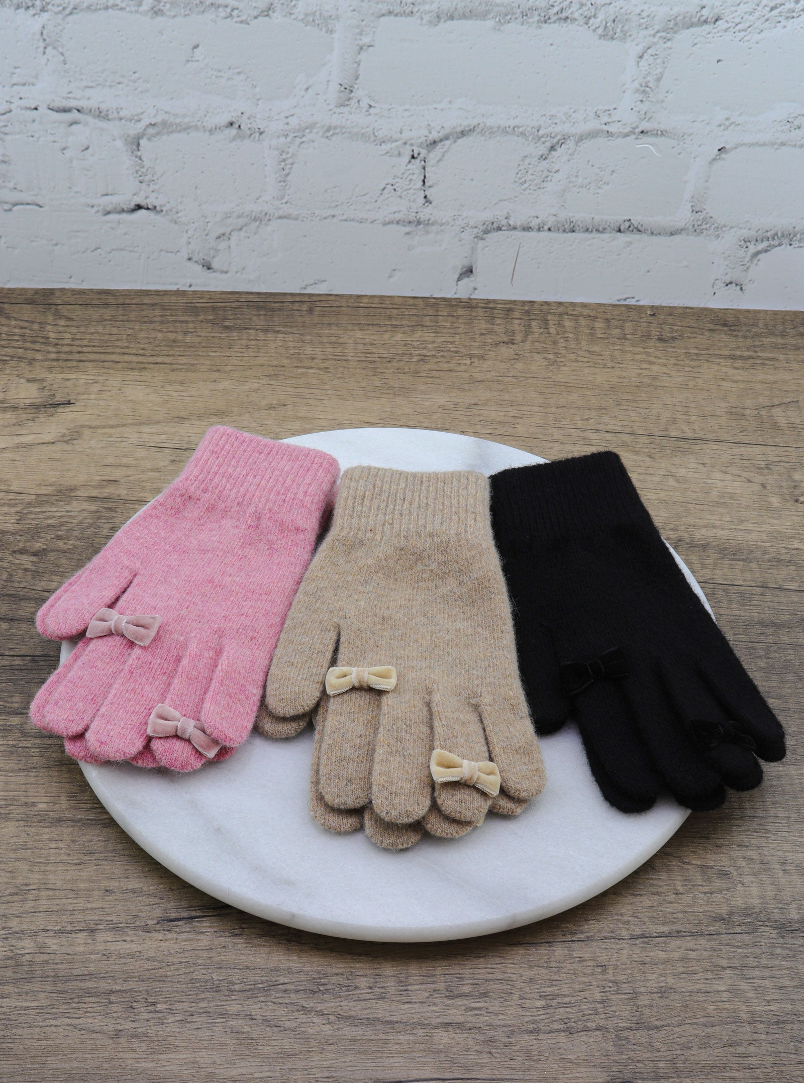 POMARE WOOL KNIT GLOVES