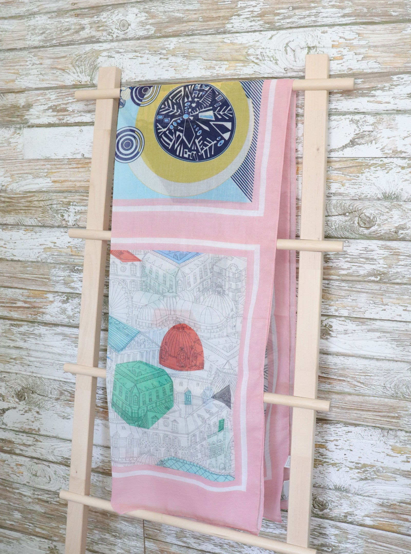 ESTRELLA COLORFUL PRINT SCARF