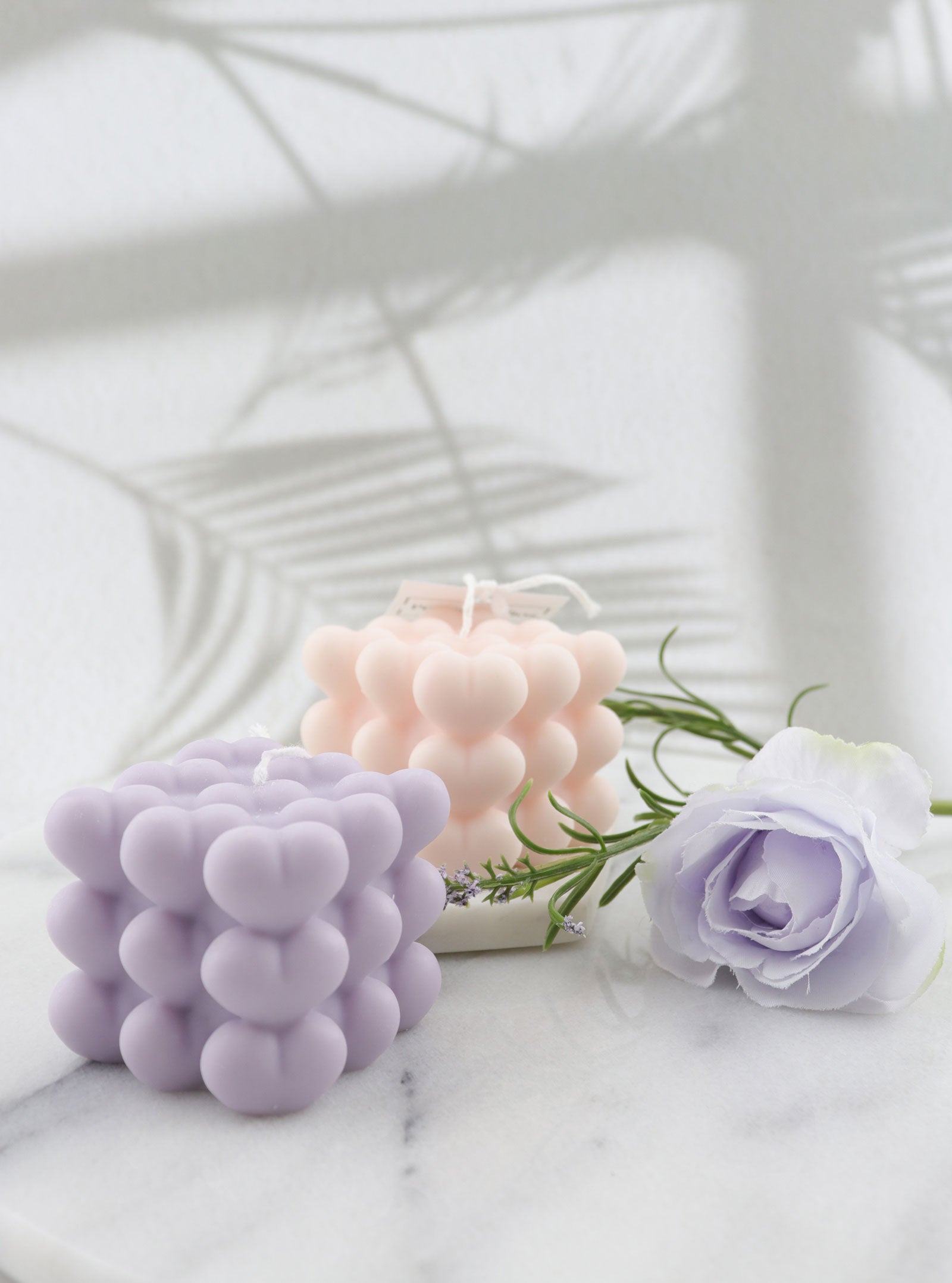 HANDMADE HEART BUBBLE SOY CANDLE