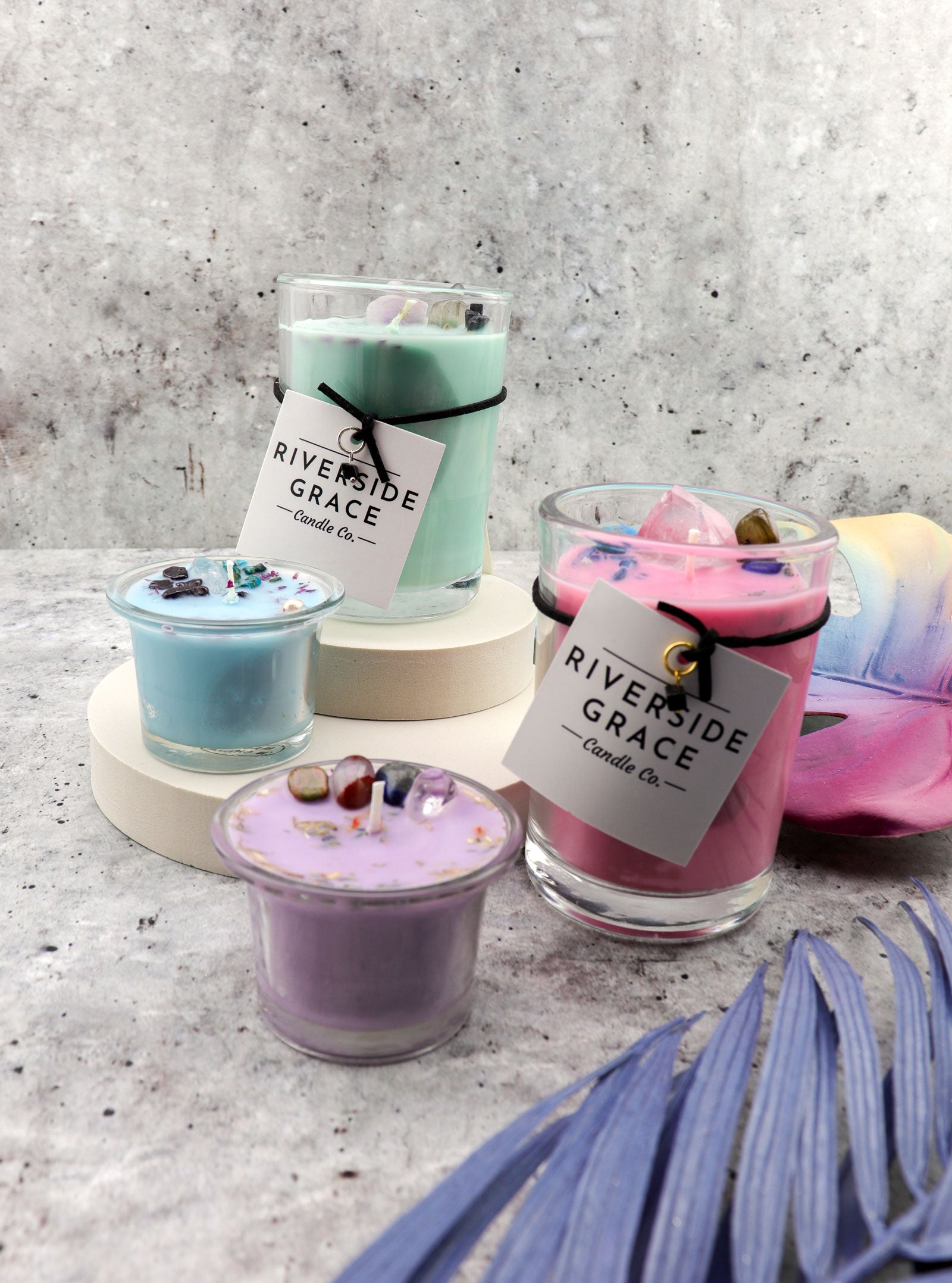 REBIRTH & CLARITY - NYSIAN MEADOW CRYSTAL CANDLE