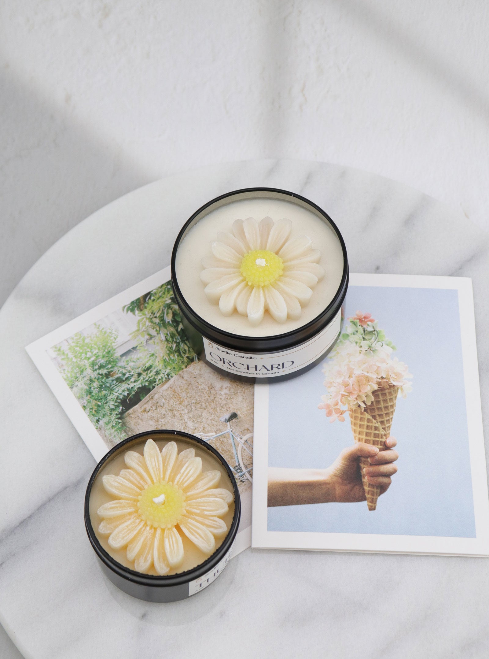 HANDMADE DAISY SOY TIN CANDLE