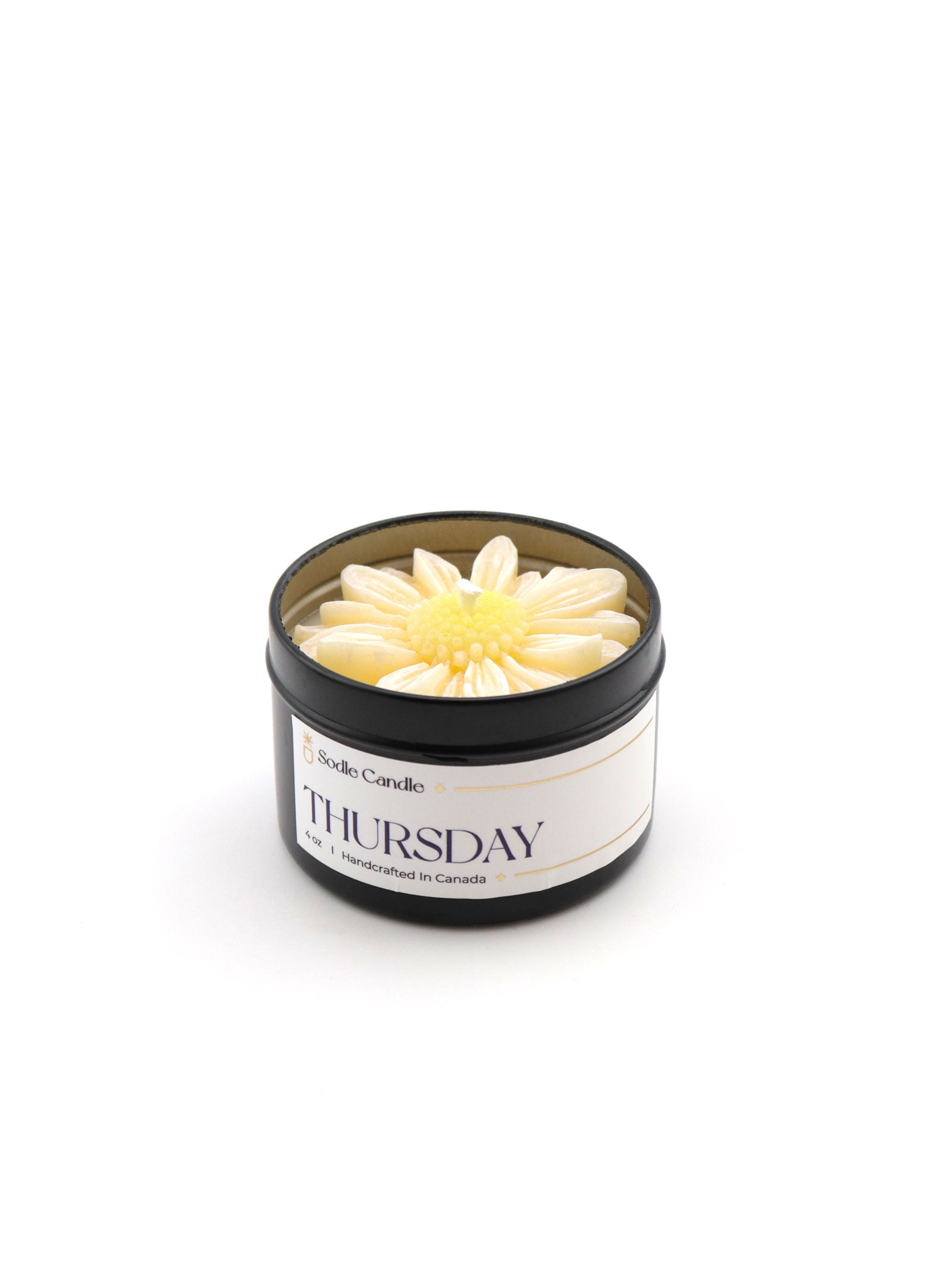 HANDMADE DAISY SOY TIN CANDLE