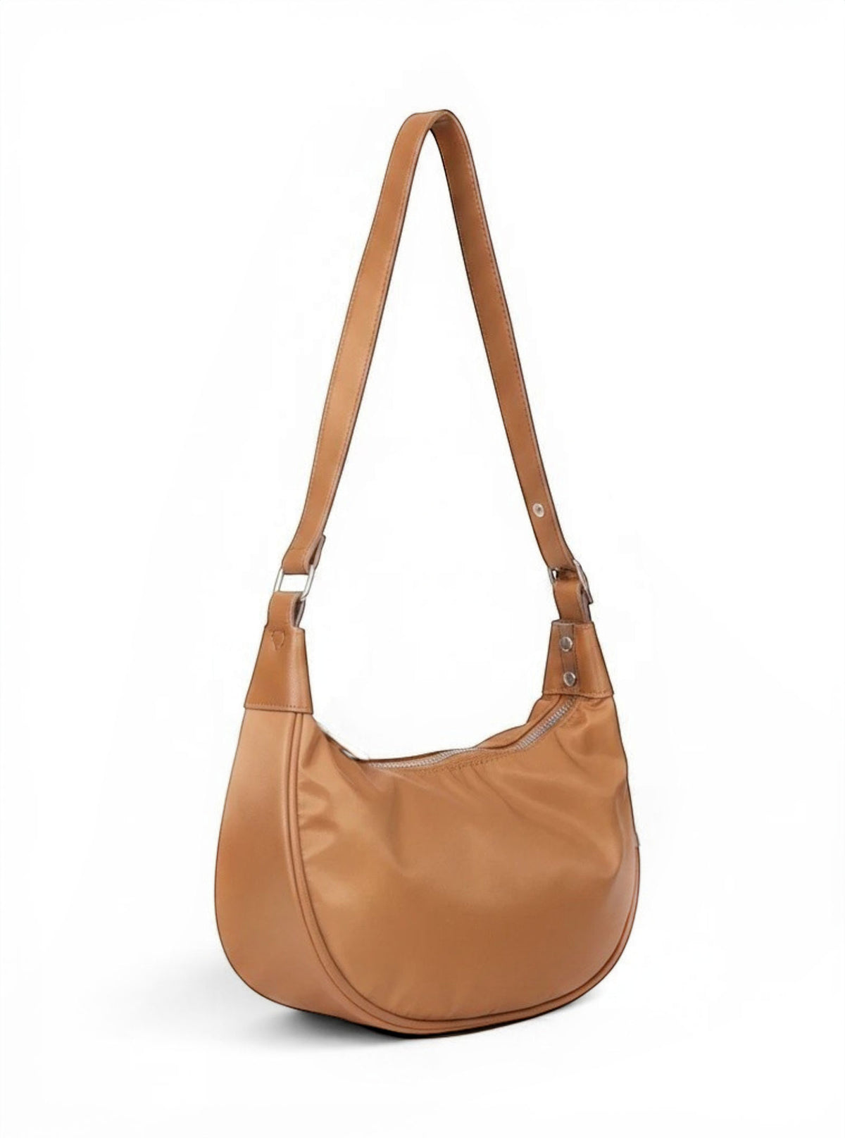 Back view of Bryd caramel shoulder bag