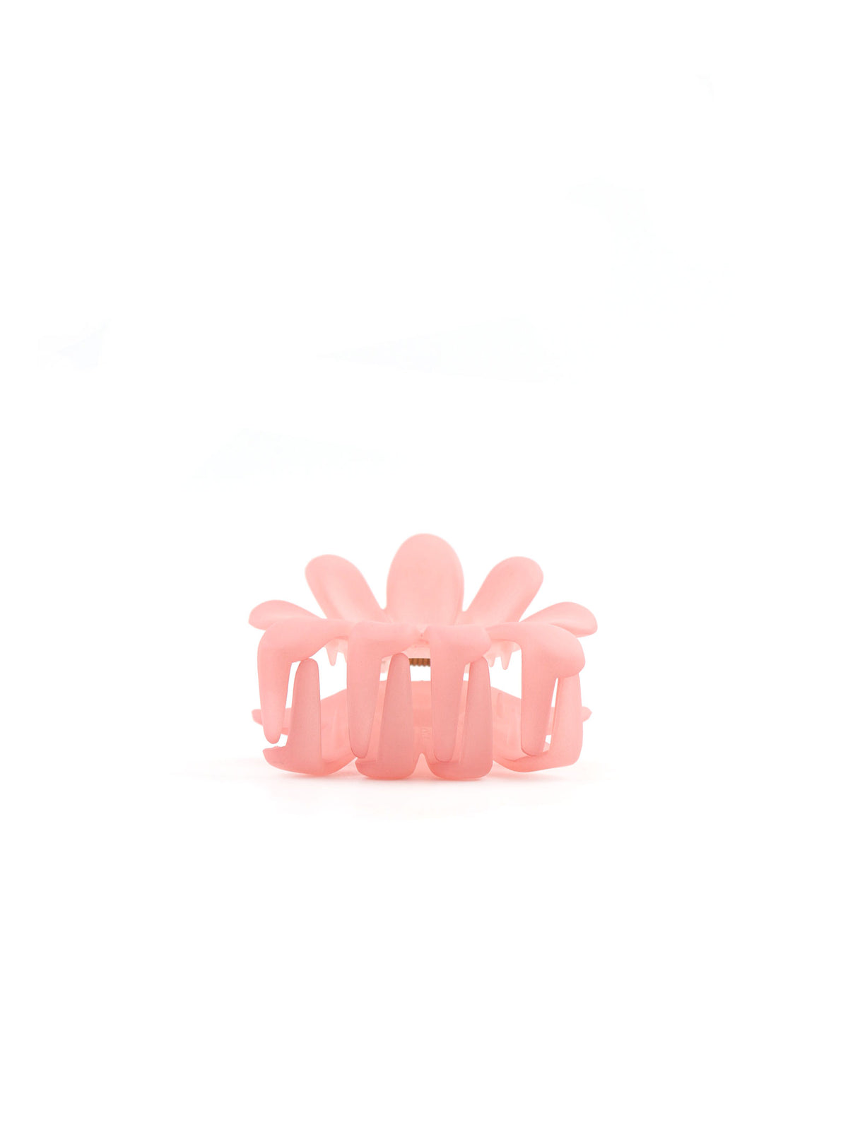 Detail view of Jalee ice pink daisy hair claw