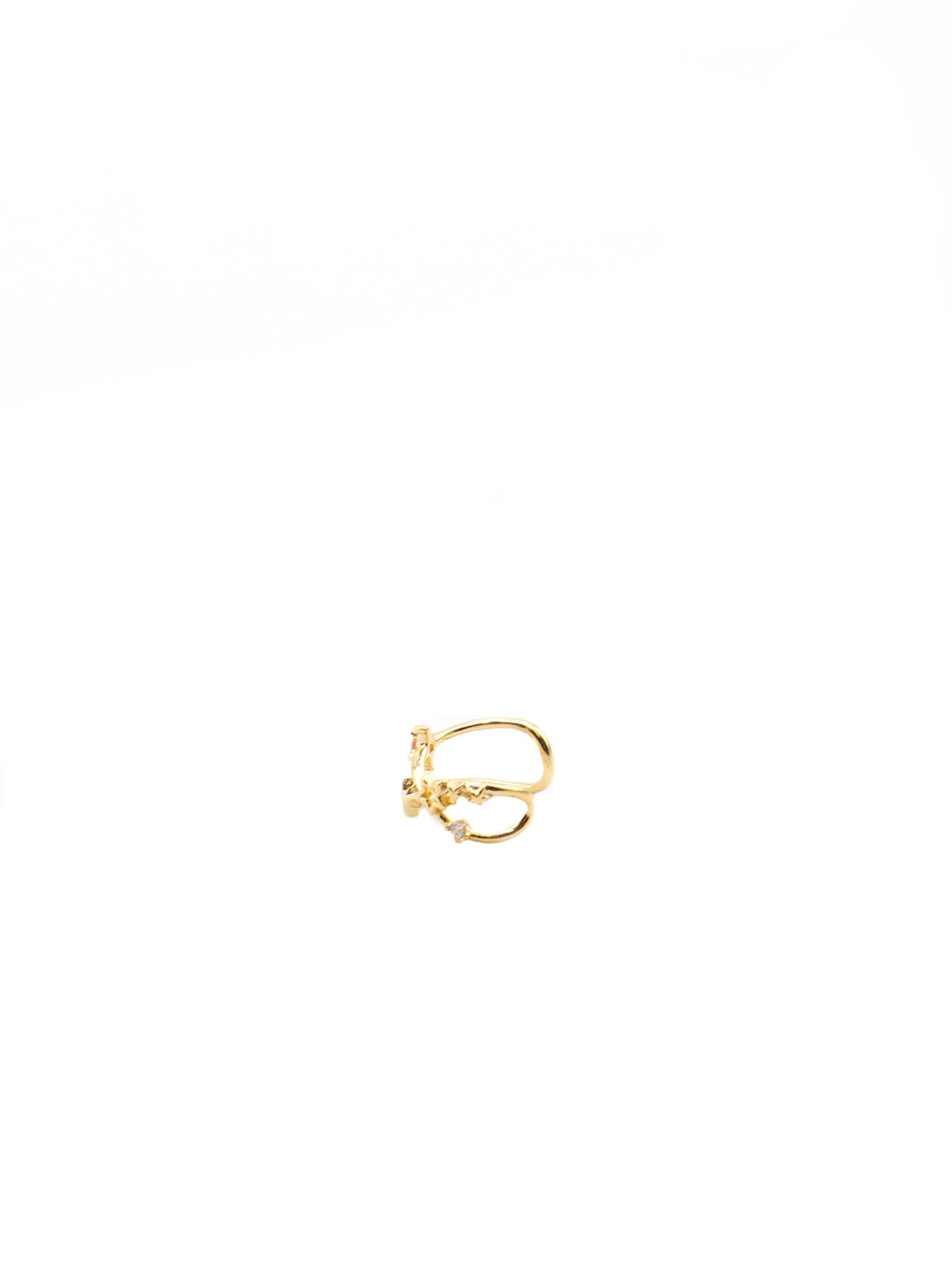 Side view of Tanvi gold star ear cuff