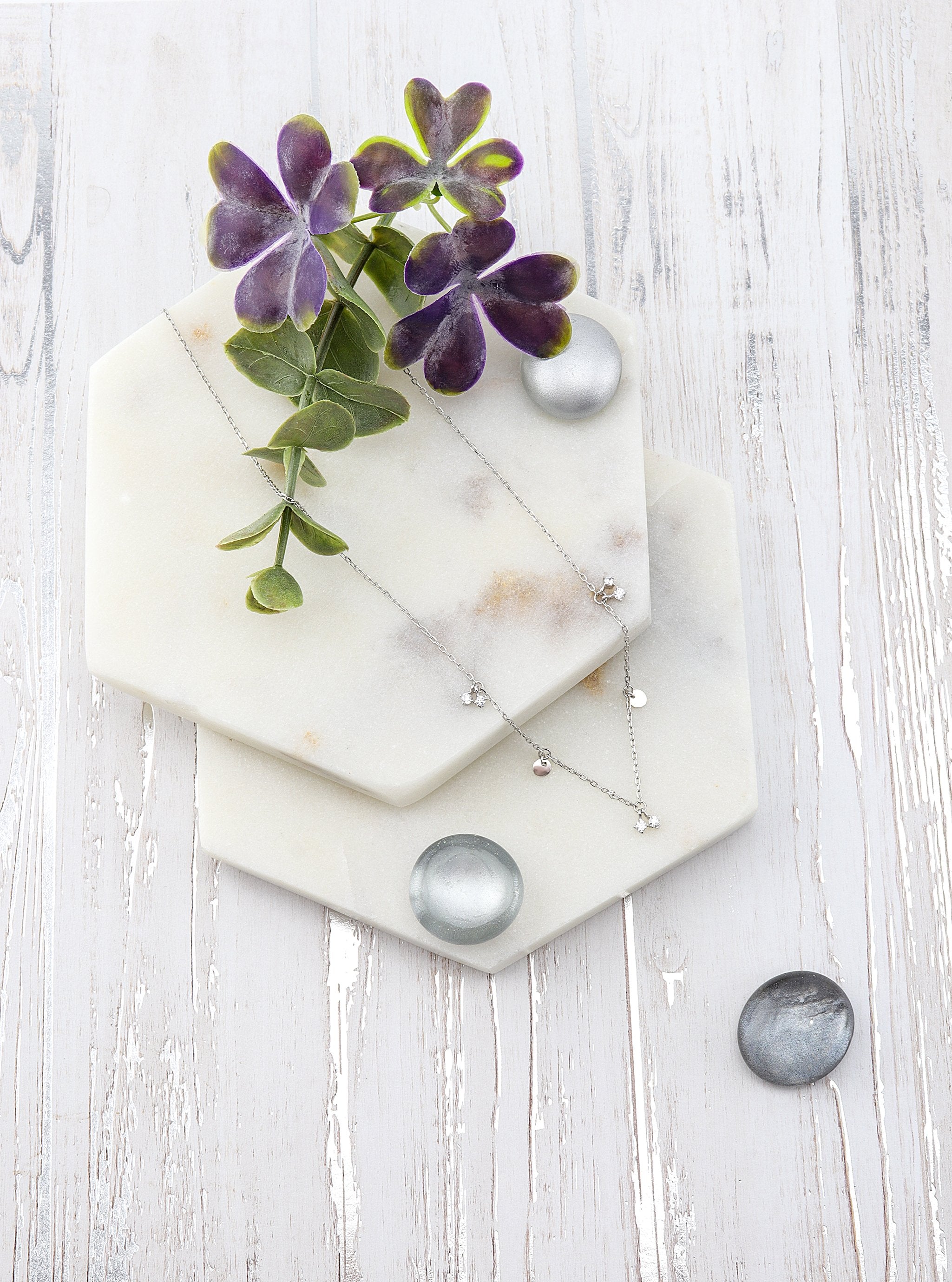 KACEY SILVER NECKLACE - Simplique Mode