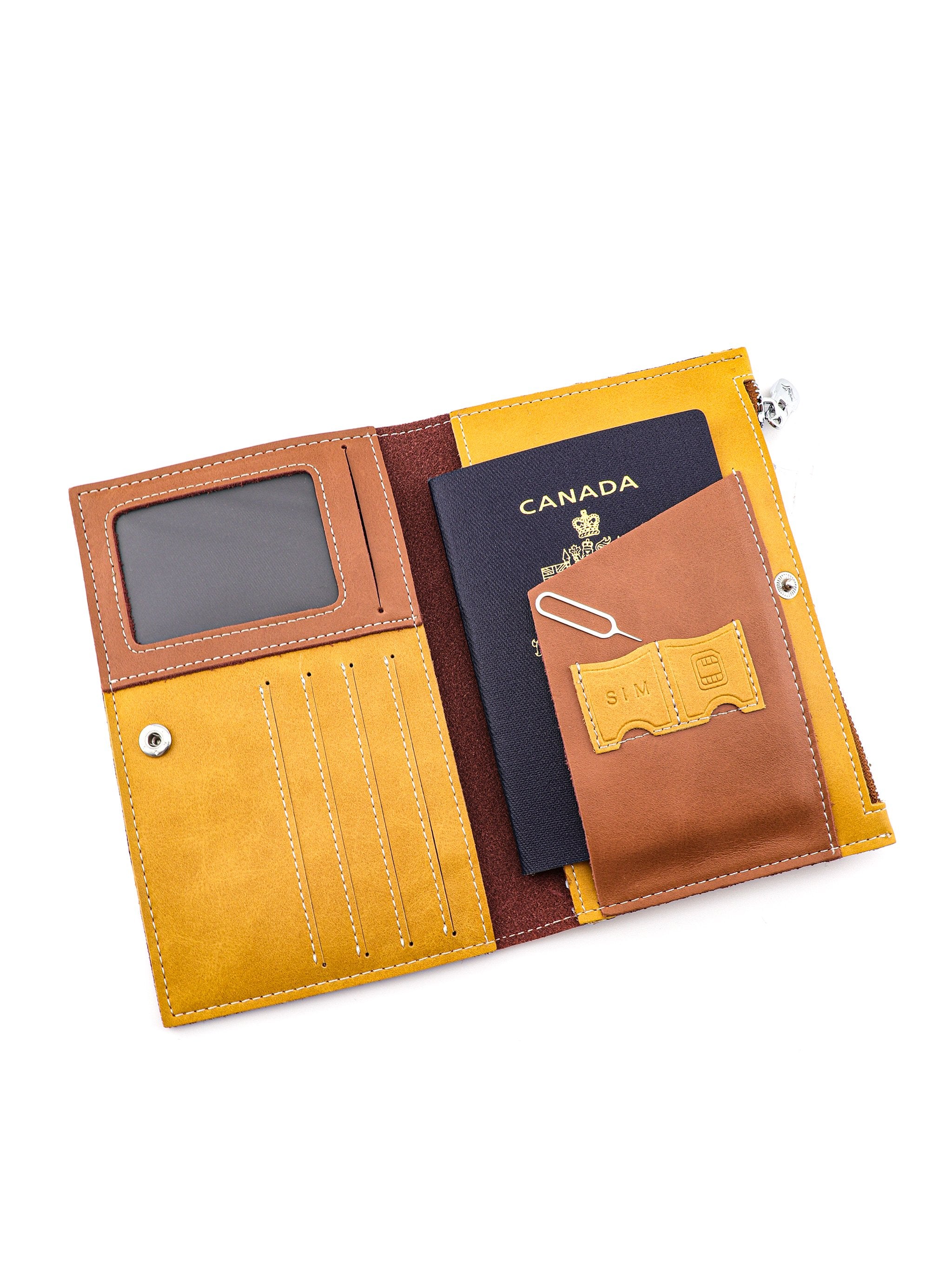 ZIVEN LEATHER PASSPORT HOLDER - Simplique Mode