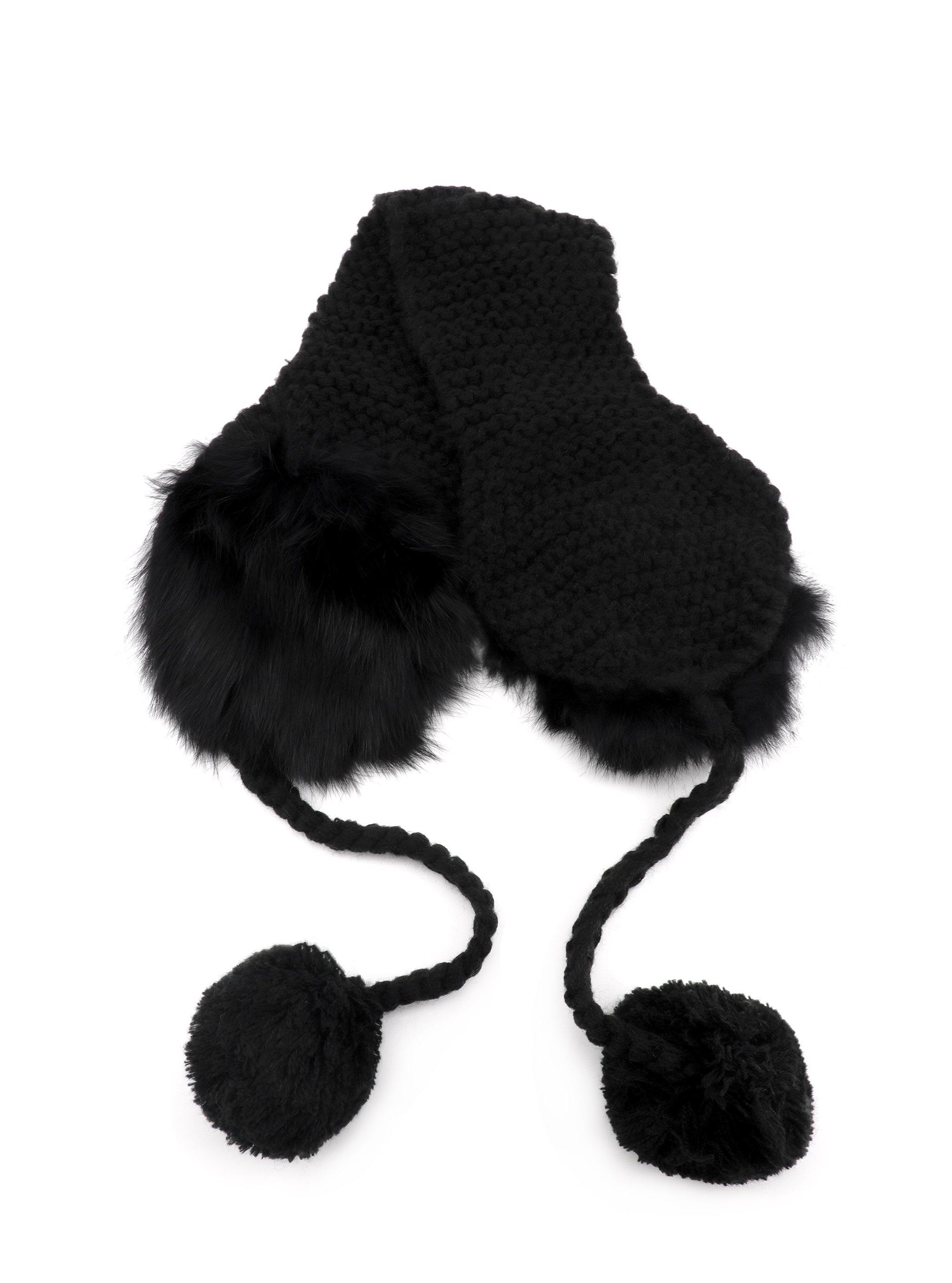 INGRID POM KNIT EAR MUFFS - Simplique Mode