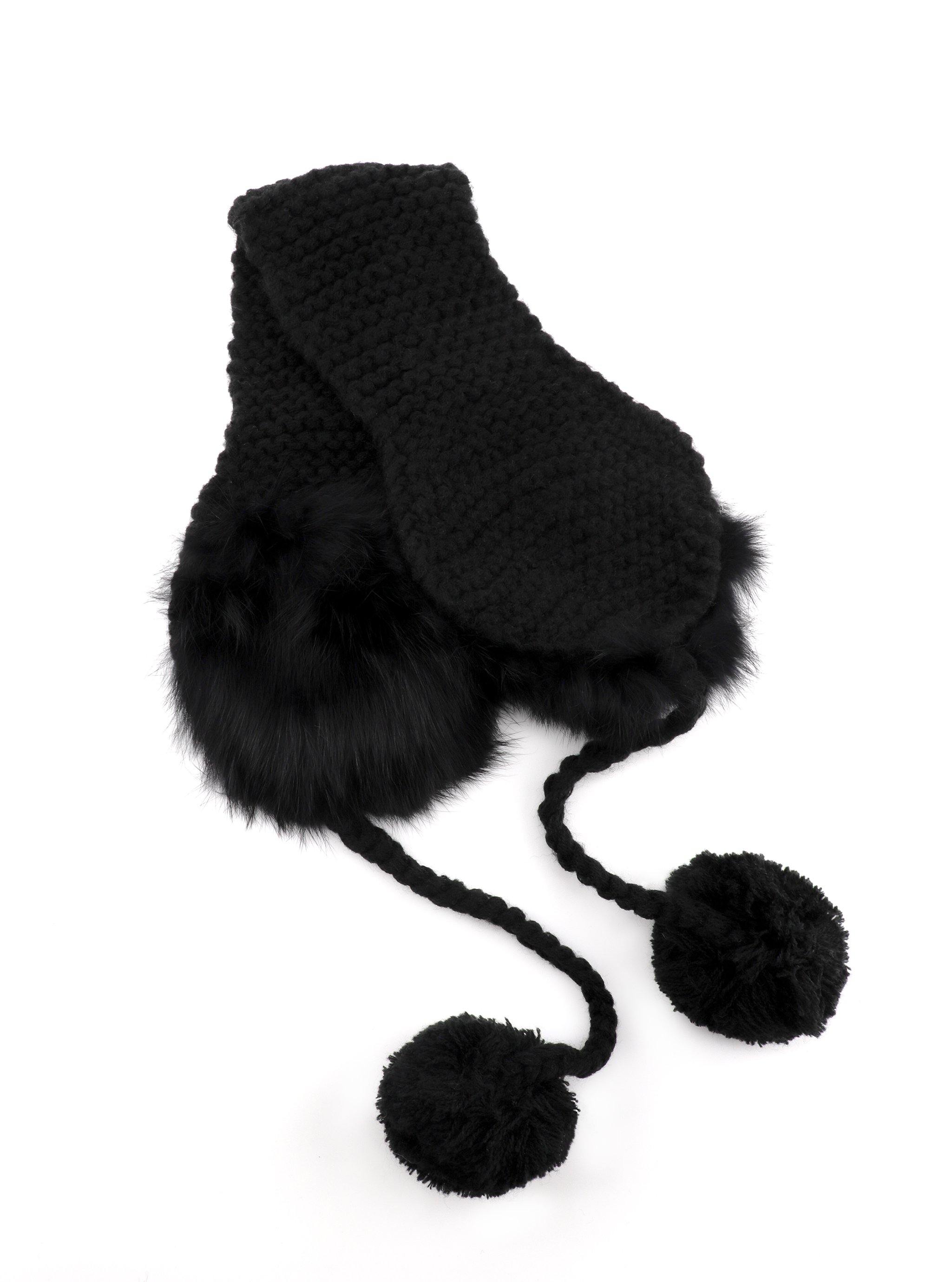 INGRID POM KNIT EAR MUFFS - Simplique Mode