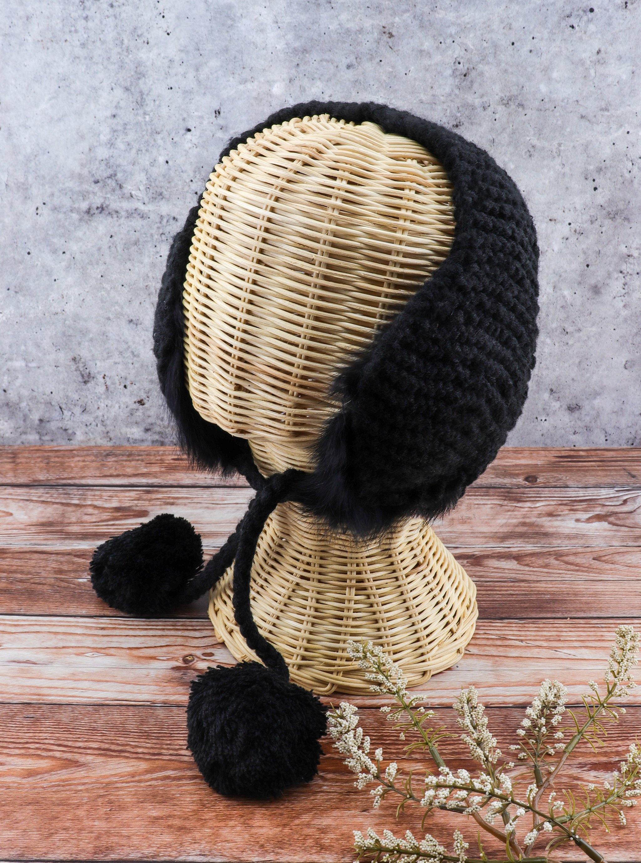INGRID POM KNIT EAR MUFFS - Simplique Mode