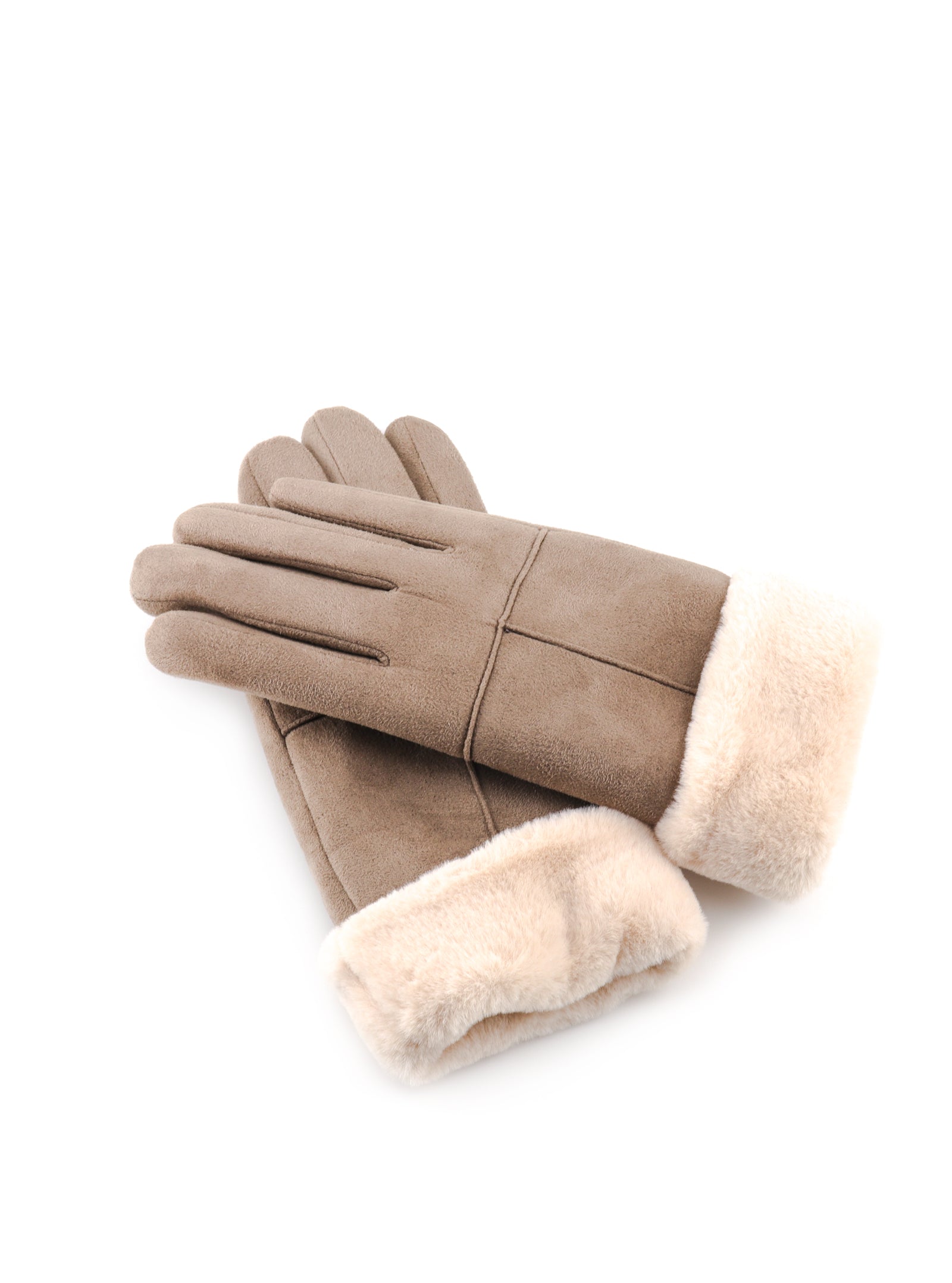 PALMA FUR LINED SUEDE GLOVES