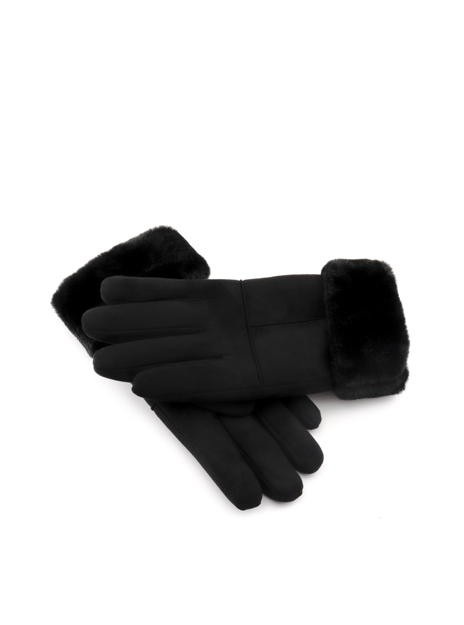 PALMA FUR LINED SUEDE GLOVES