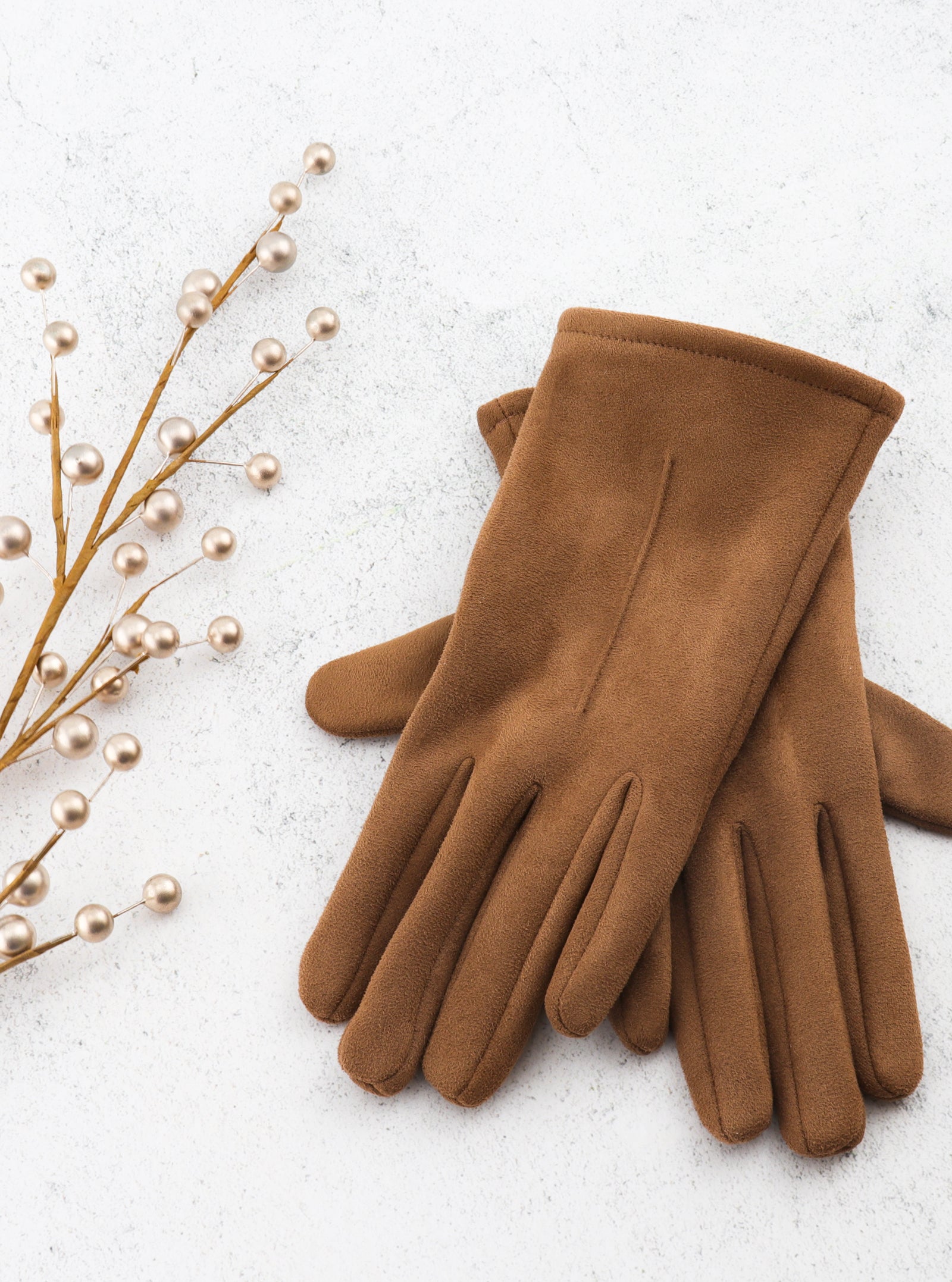 PARISA FAUX SUEDE SMART TOUCH GLOVES