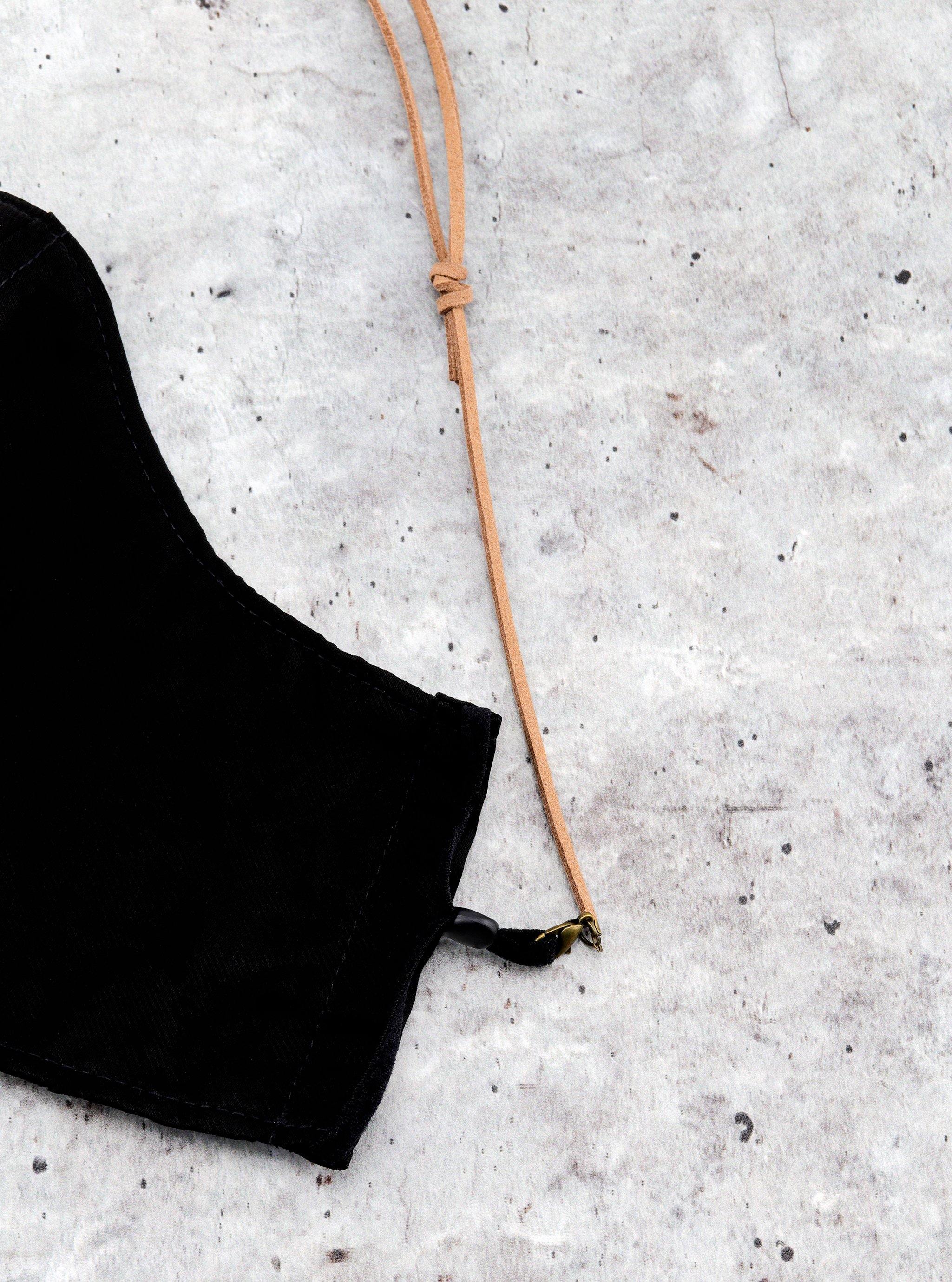 FACE MASK FAUX LEATHER STRAP - Simplique Mode