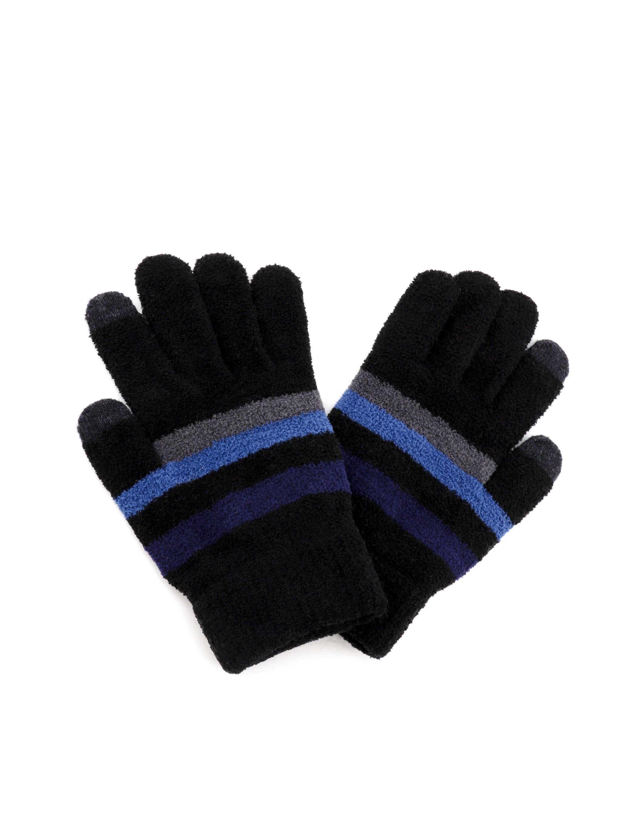 PAYTON STRIPE KNIT SMARTPHONE GLOVES - Simplique Mode