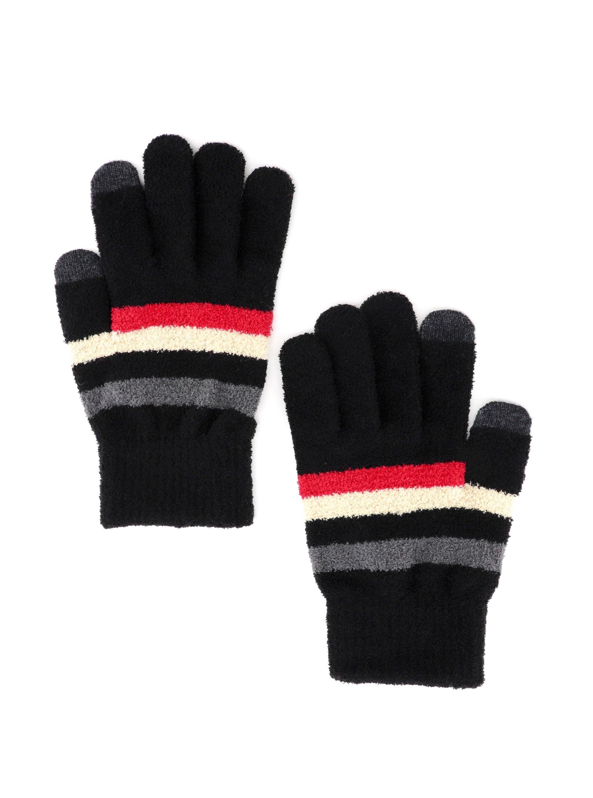 PAYTON STRIPE KNIT SMARTPHONE GLOVES - Simplique Mode