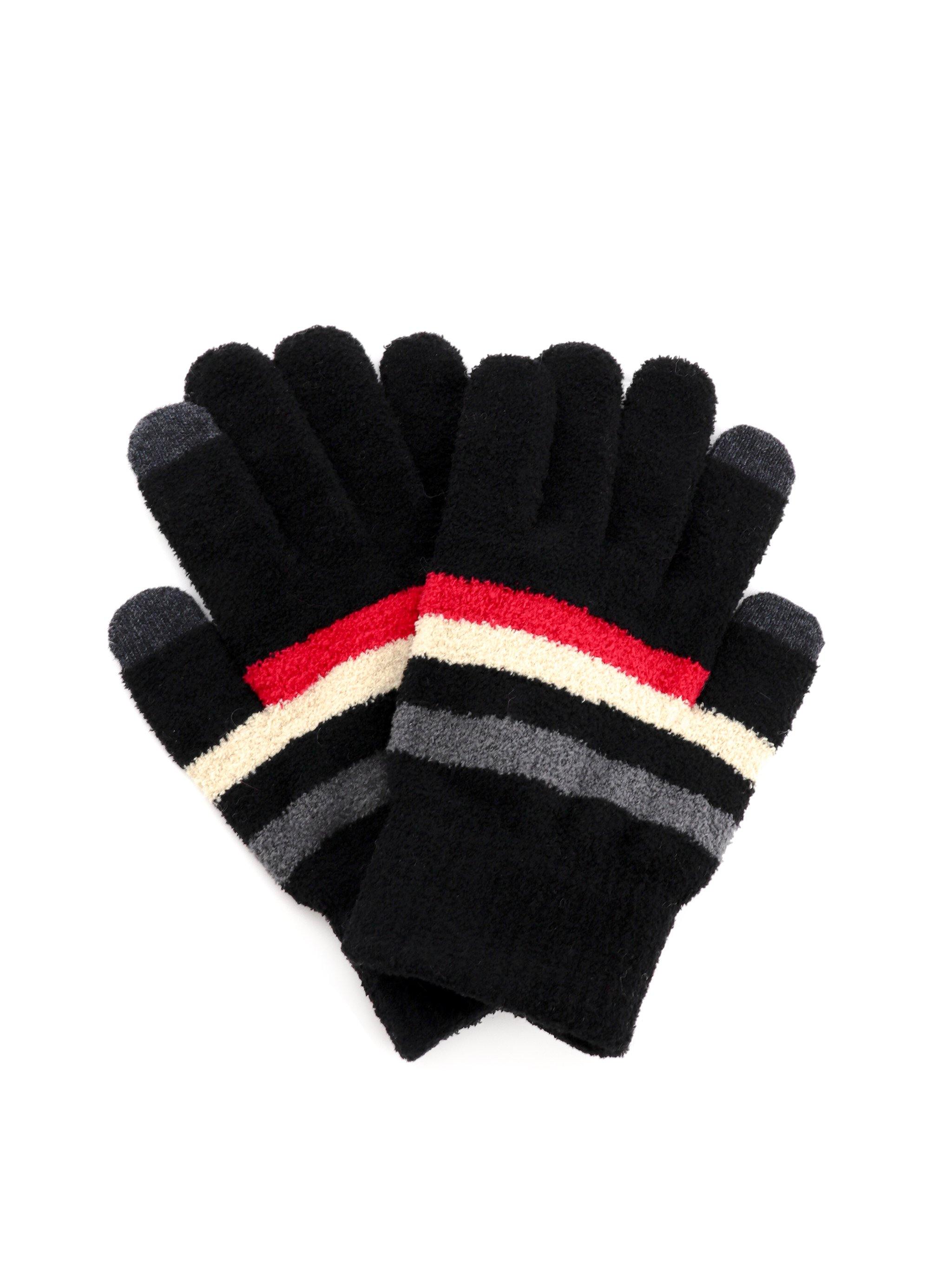 PAYTON STRIPE KNIT SMARTPHONE GLOVES - Simplique Mode