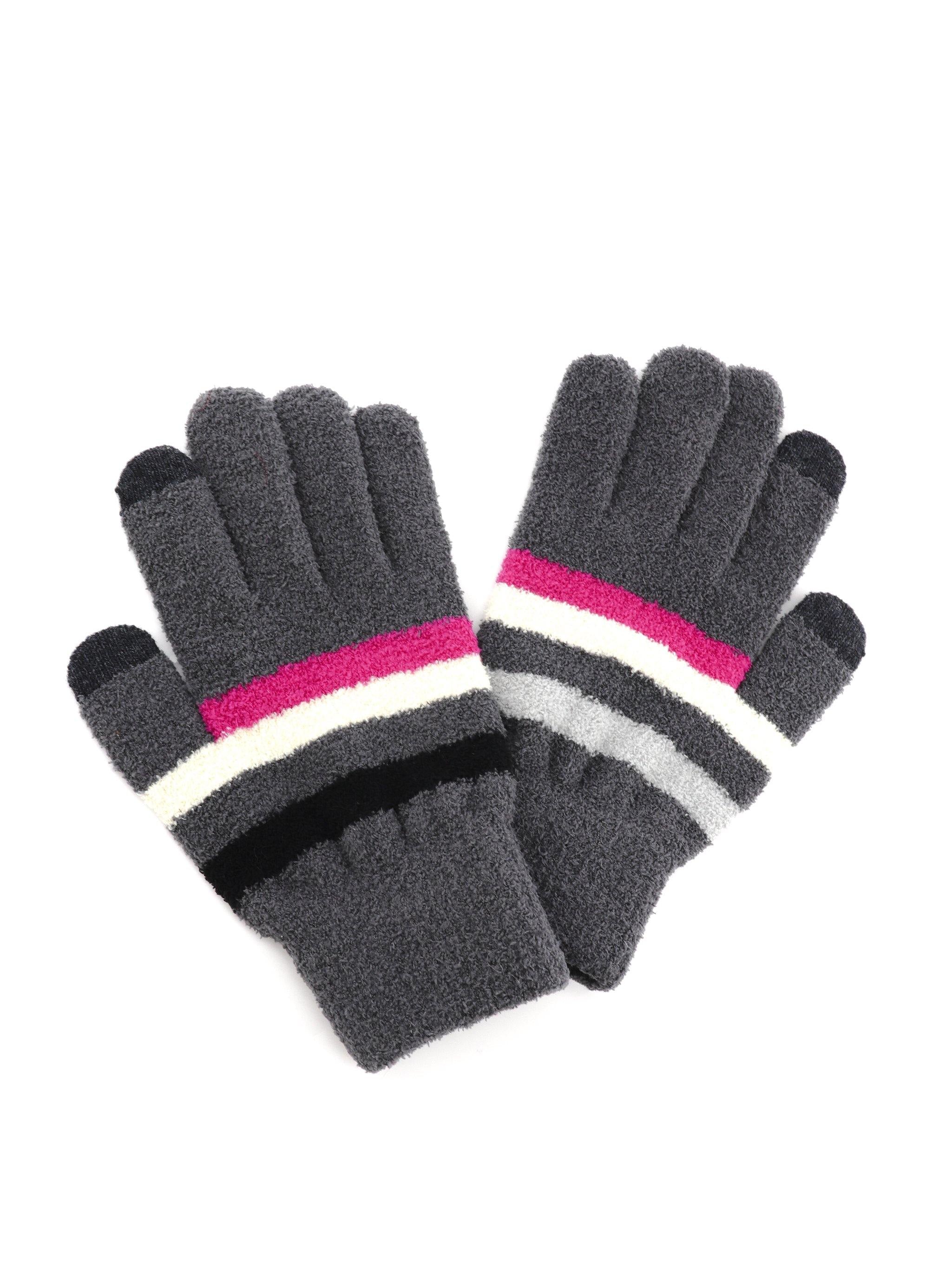 PAYTON STRIPE KNIT SMARTPHONE GLOVES - Simplique Mode