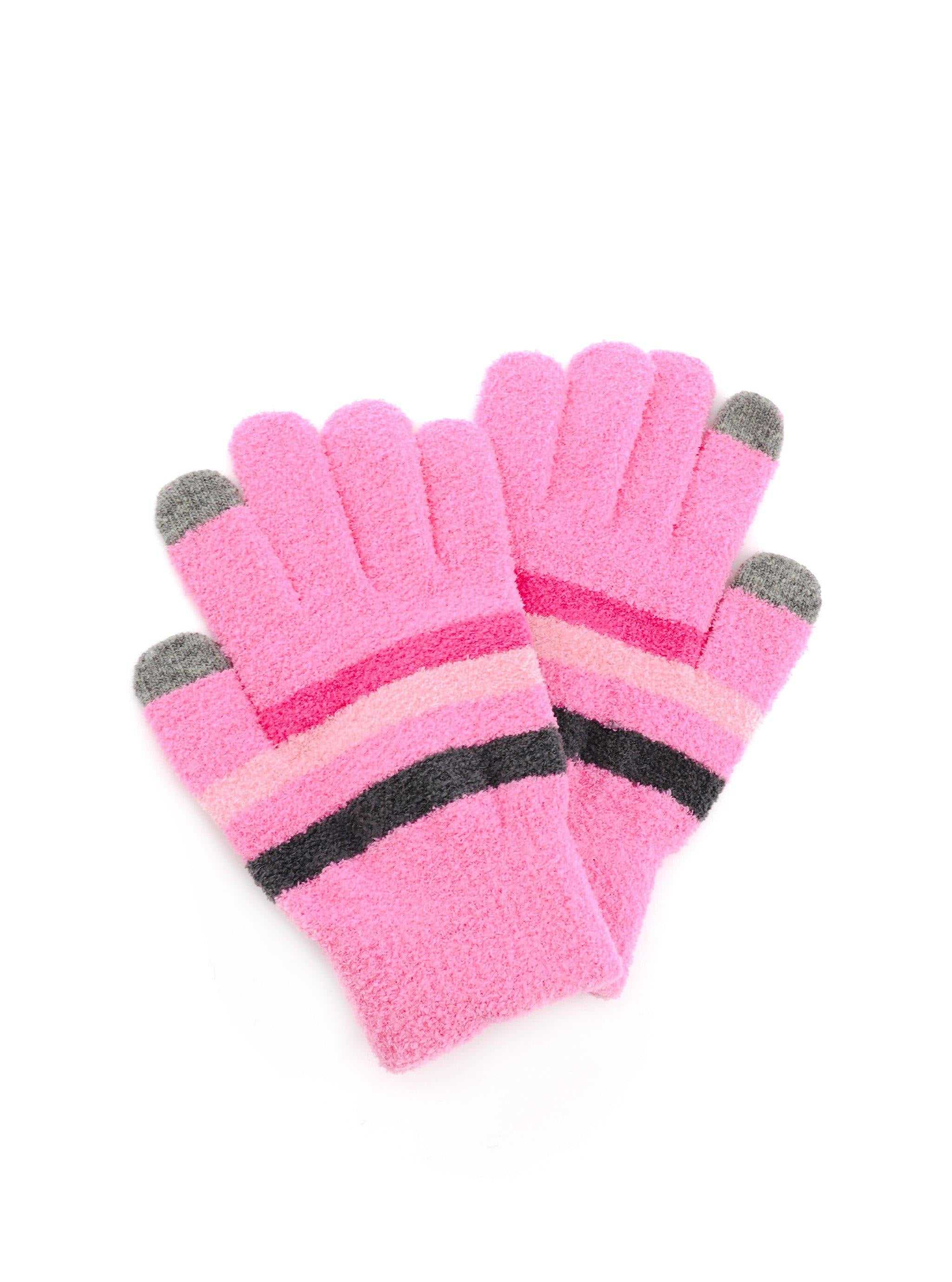 PAYTON STRIPE KNIT SMARTPHONE GLOVES - Simplique Mode