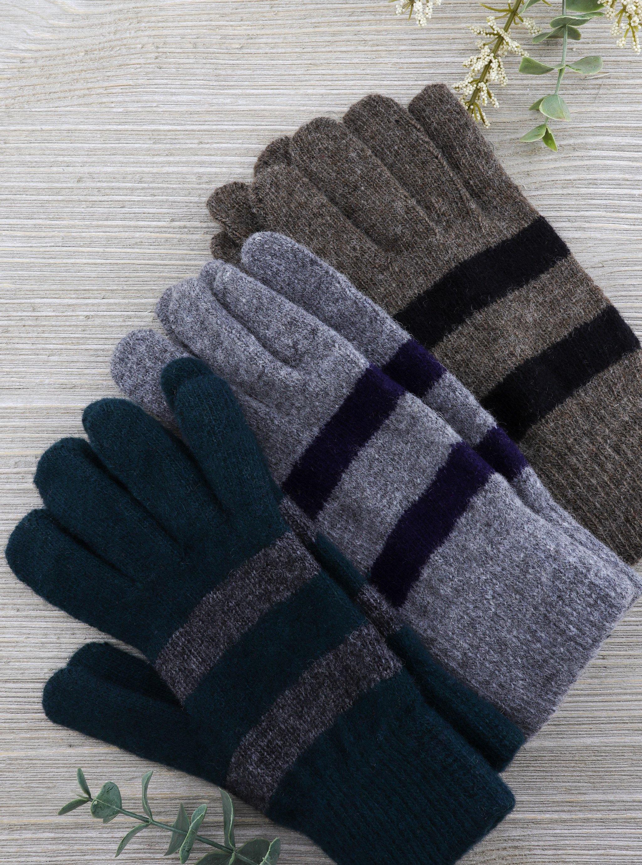 PRESLEY STRIPE KNIT GLOVES - Simplique Mode