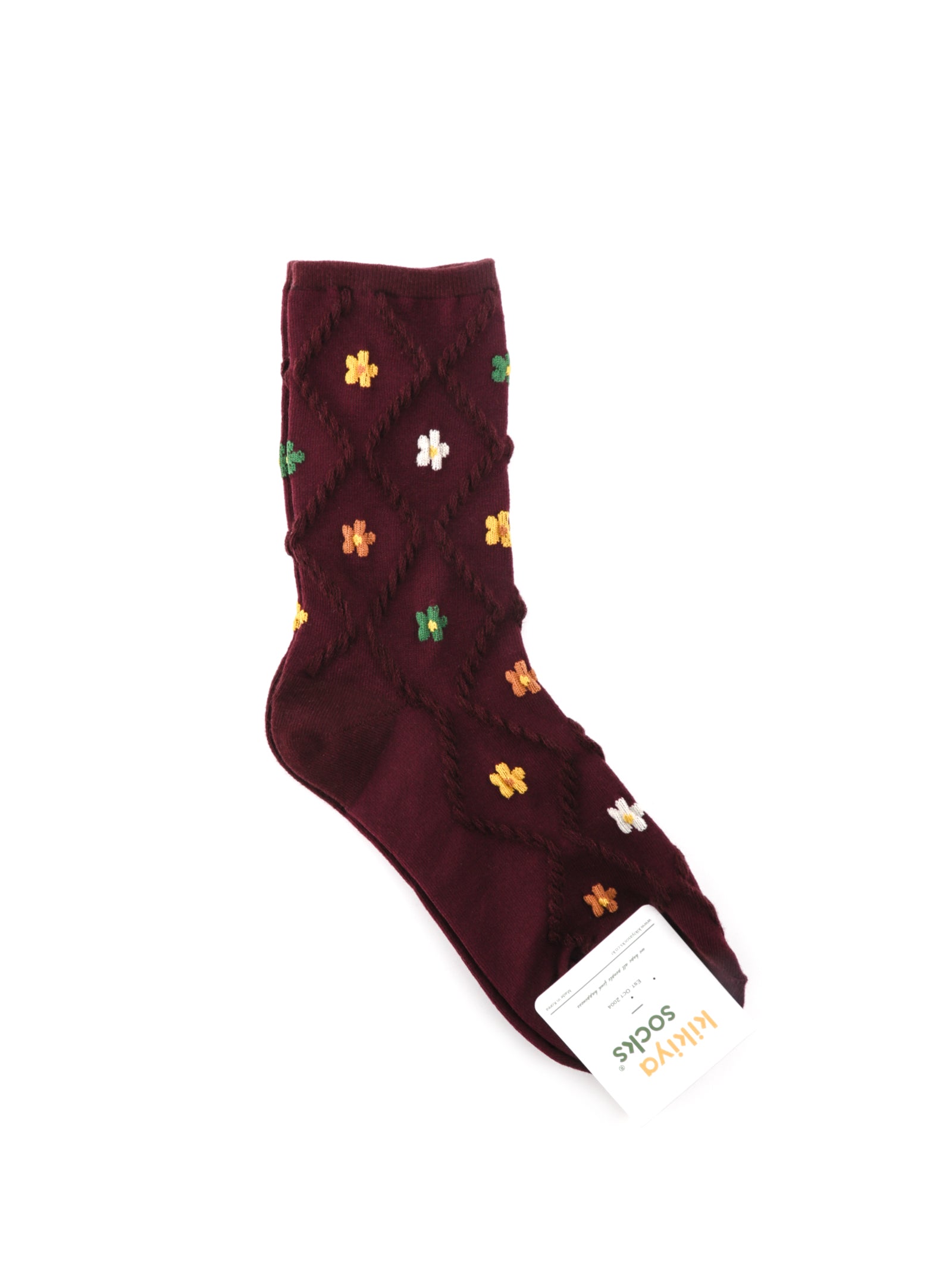 PANSY DIAMOND FLORAL SOCKS