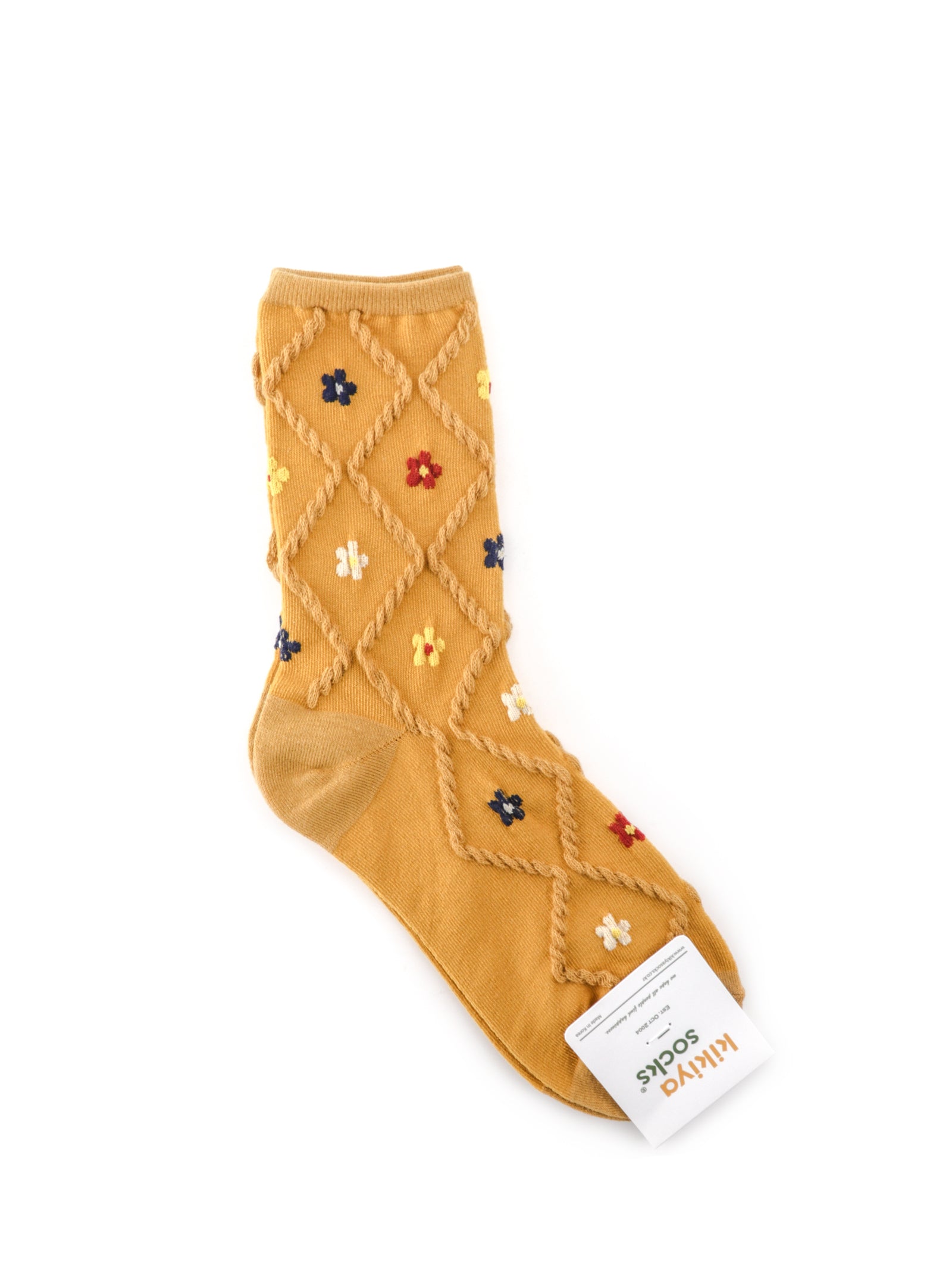PANSY DIAMOND FLORAL SOCKS