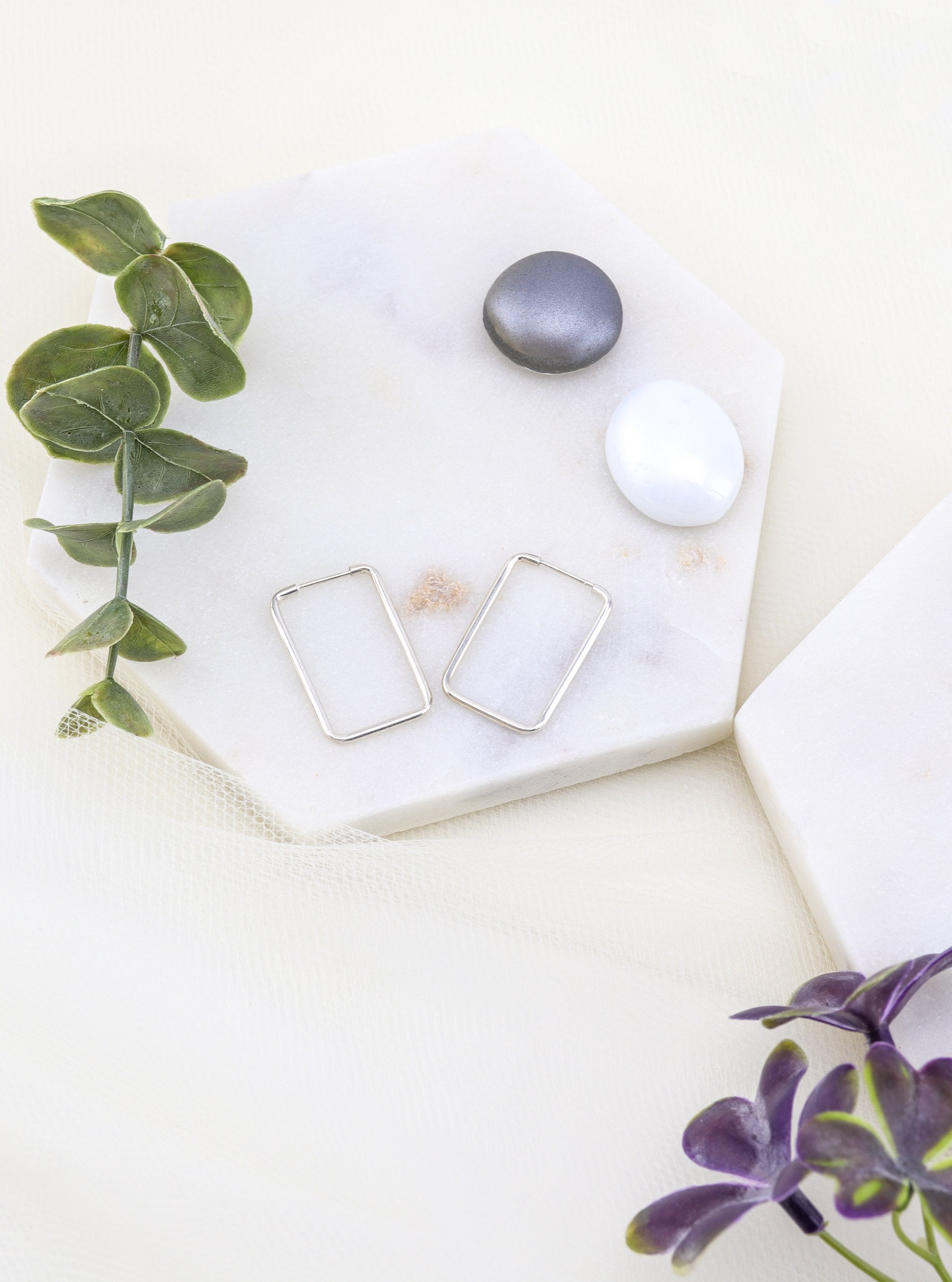 KATHRYN SILVER EARRINGS - Simplique Mode