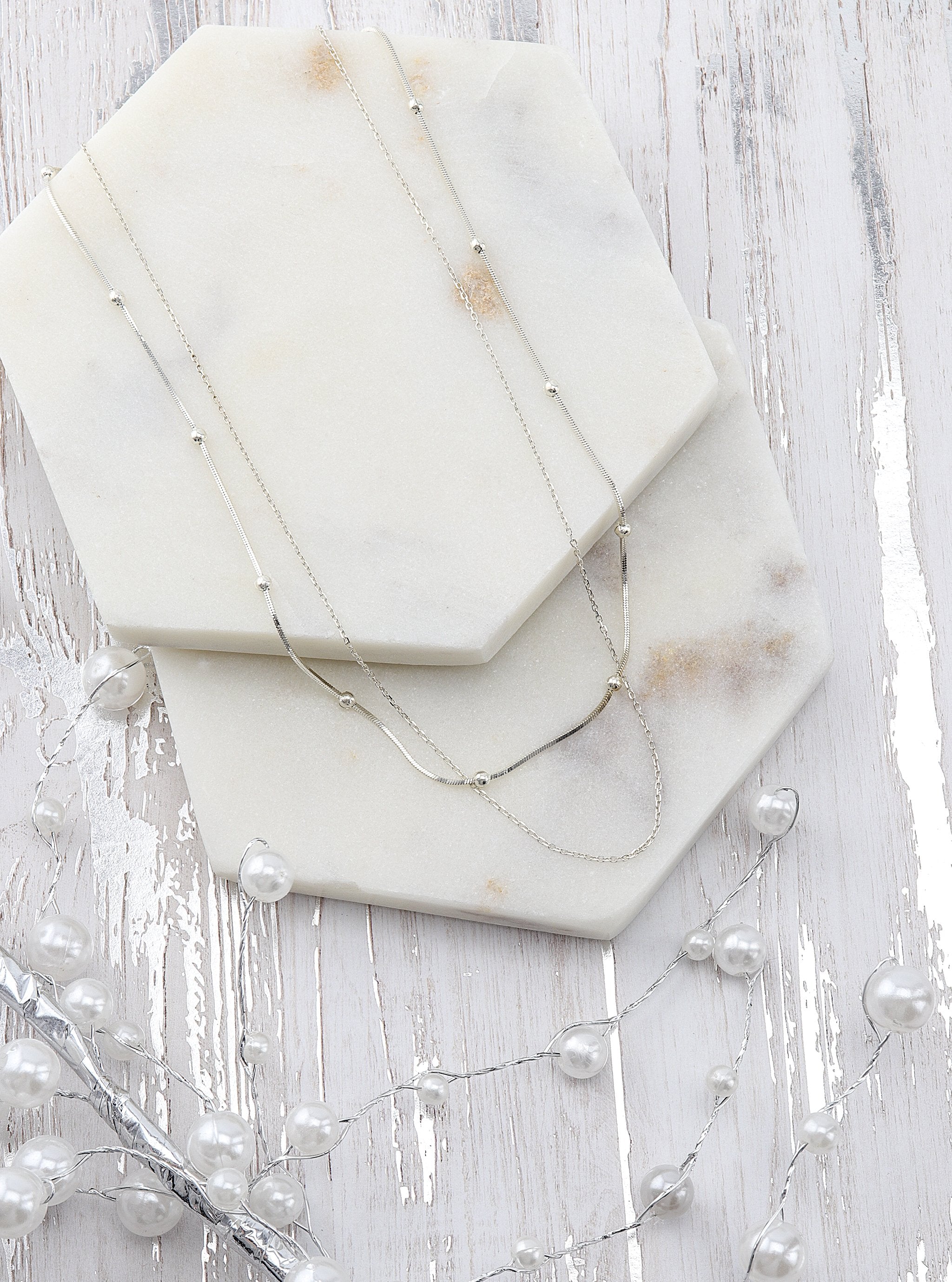 KIRA SILVER NECKLACE - Simplique Mode