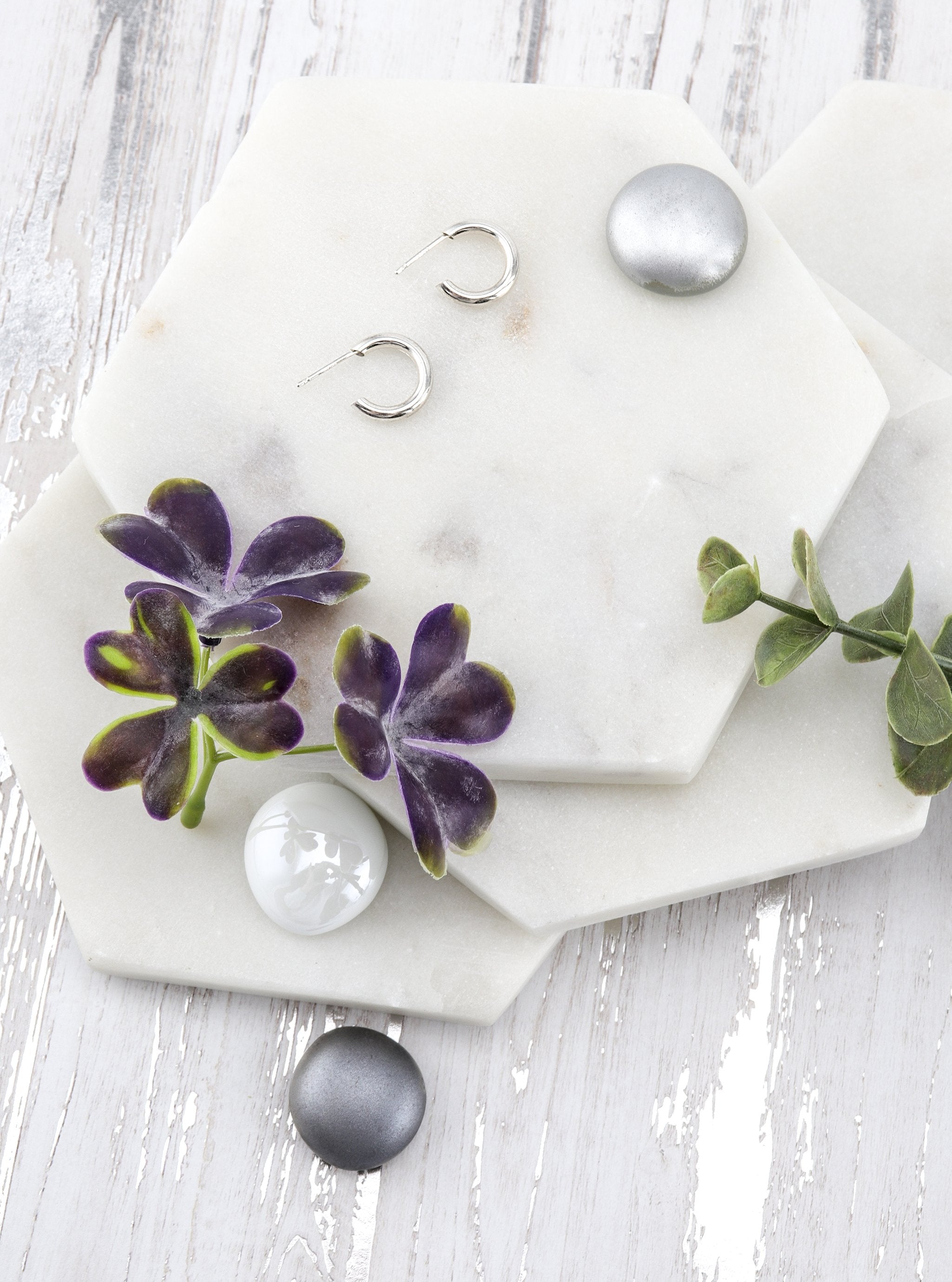 KAYLA SILVER EARRINGS - Simplique Mode