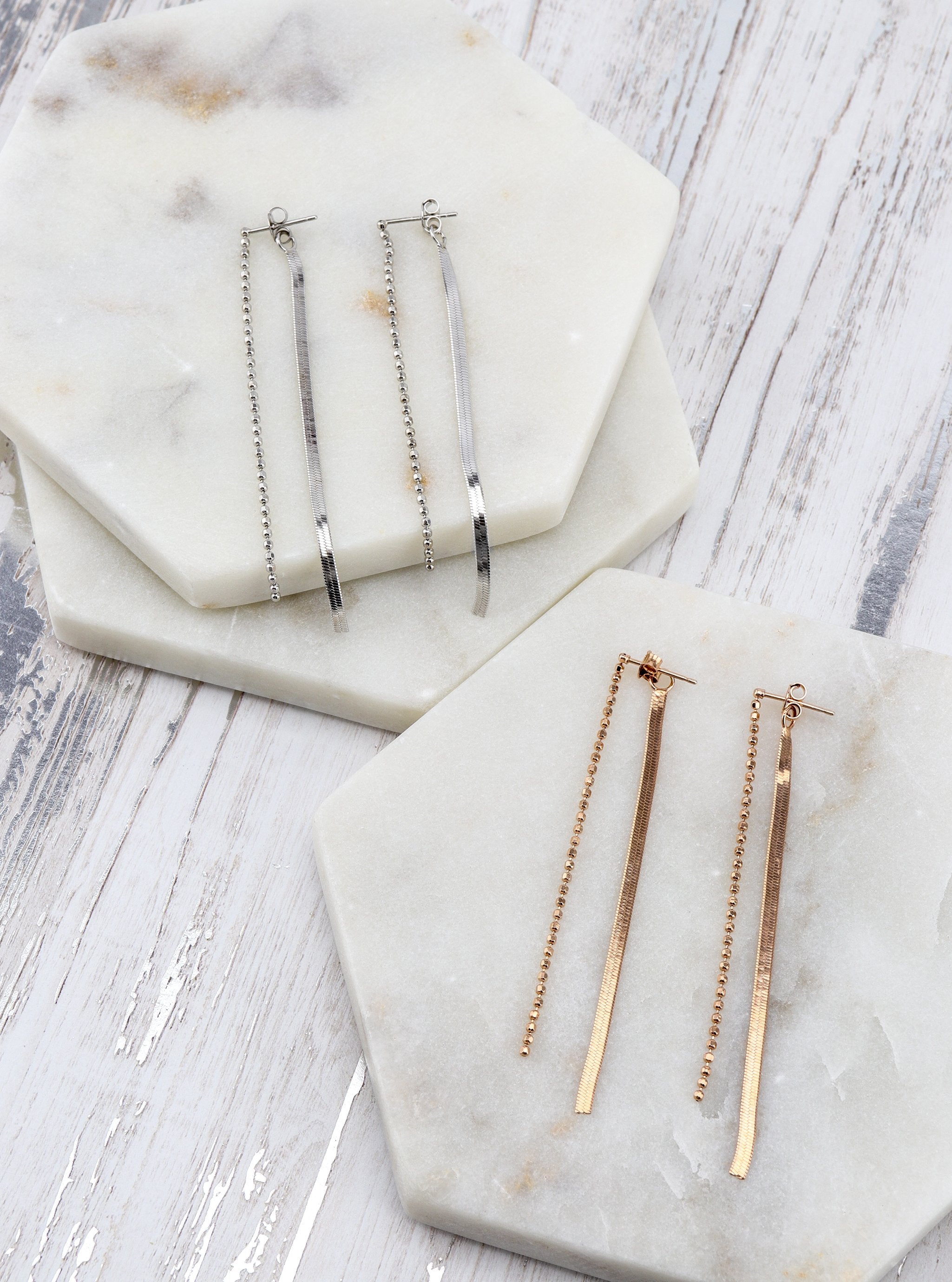 KATALINA SILVER EARRINGS - Simplique Mode