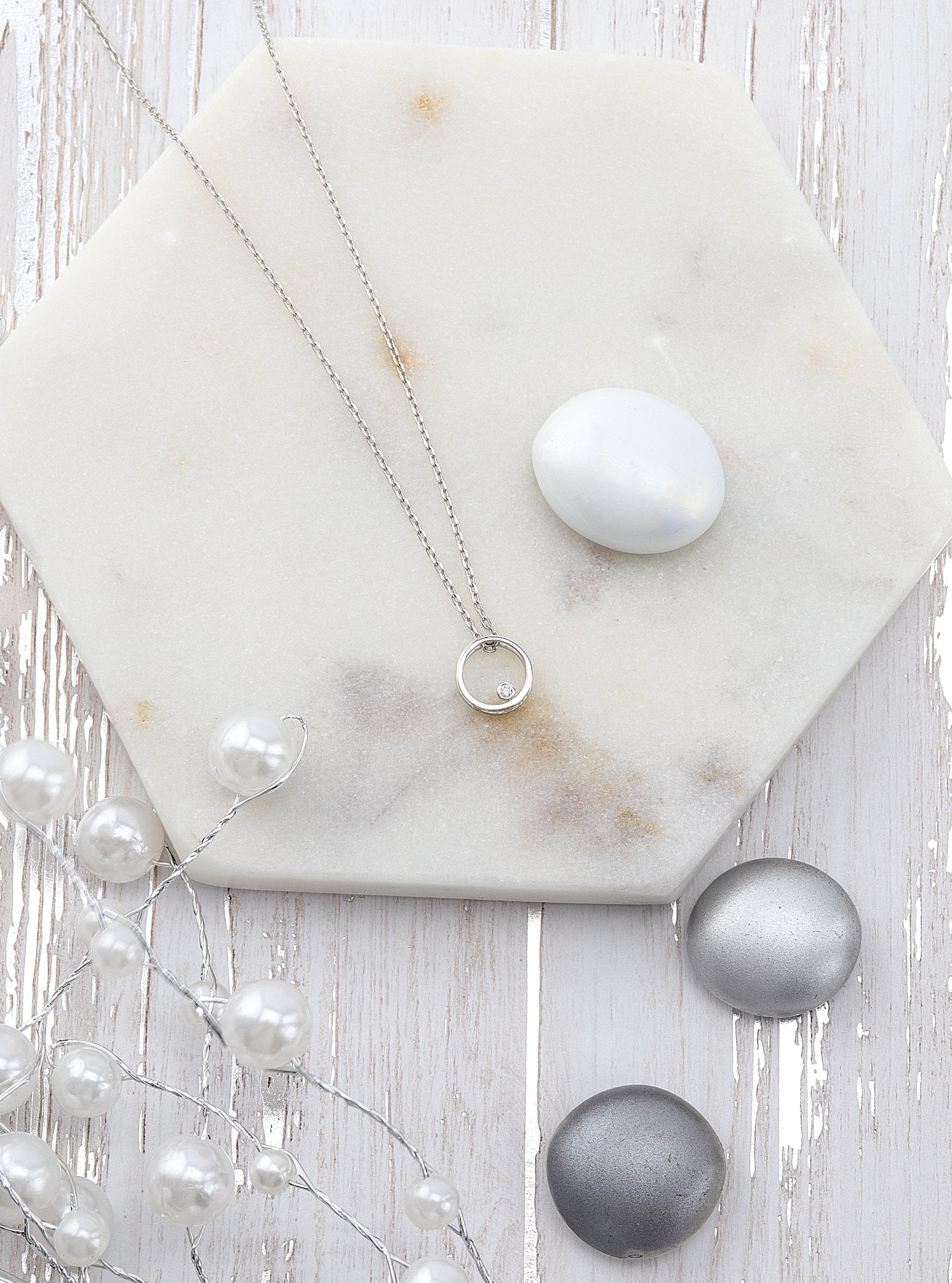 KRISTINA SILVER NECKLACE - Simplique Mode