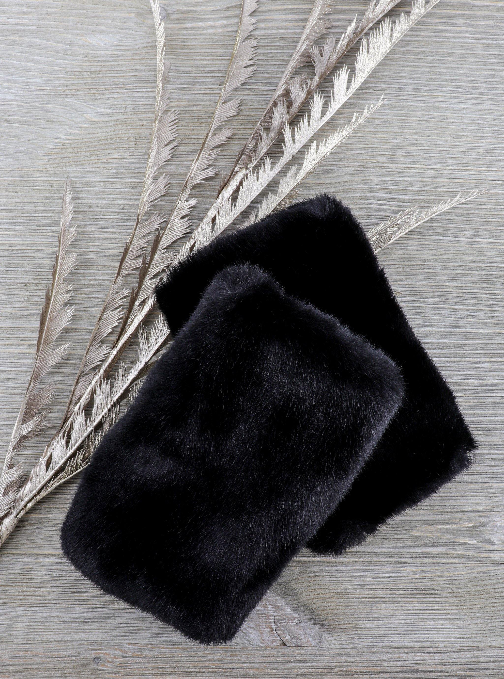 PARIS FAUX FUR FINGERLESS GLOVES - Simplique Mode