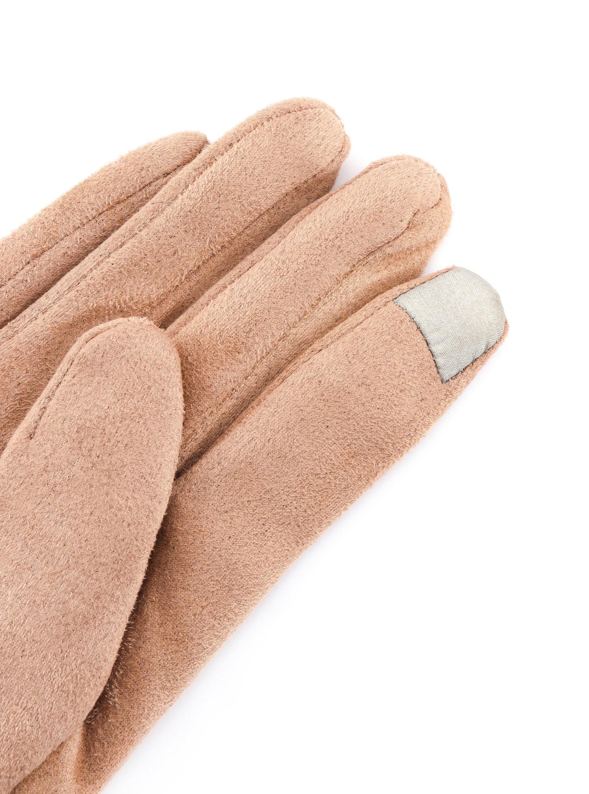 PAISLYN FUR-LINED SUEDE GLOVES - Simplique Mode
