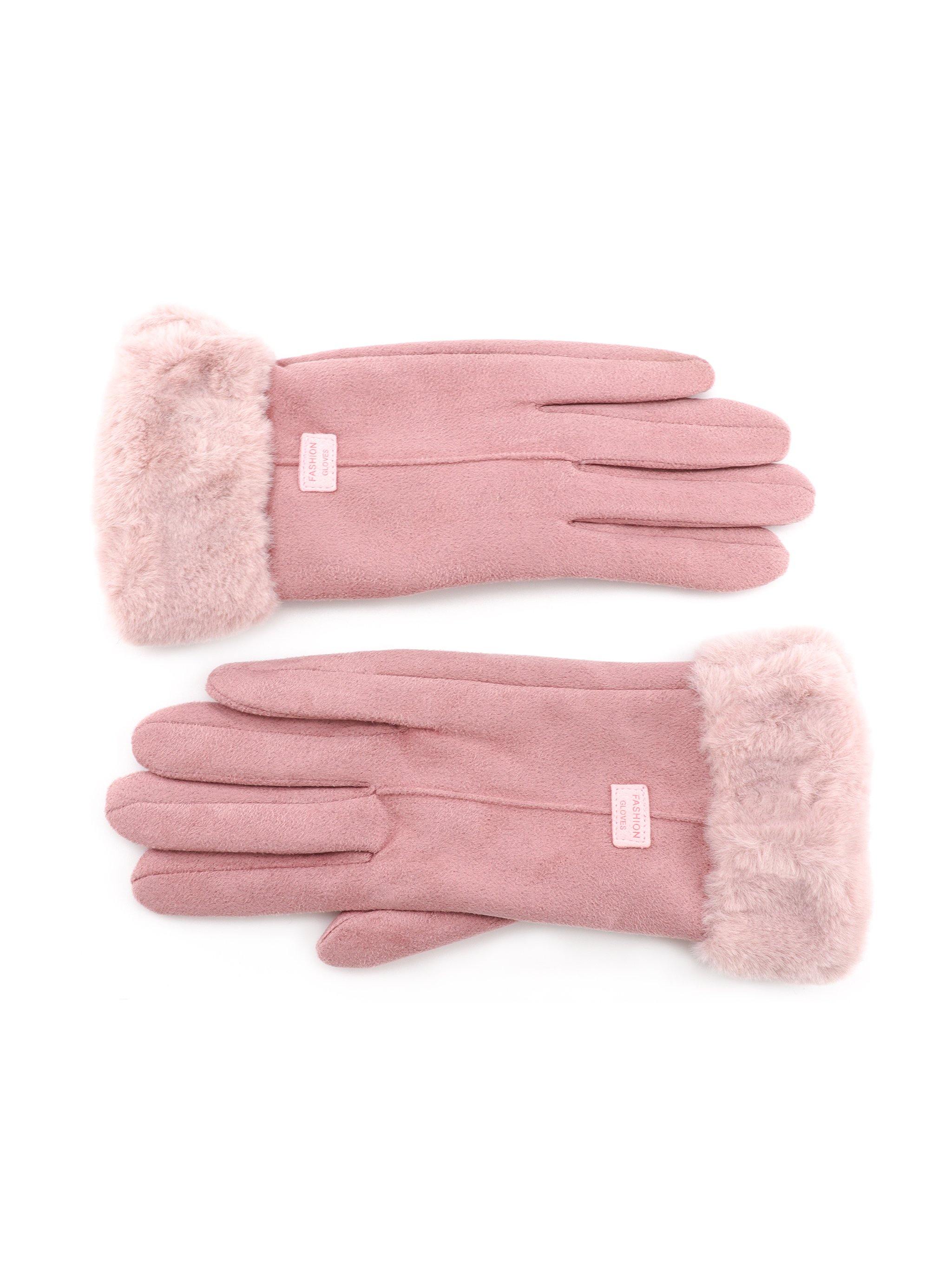 PAISLYN FUR-LINED SUEDE GLOVES - Simplique Mode