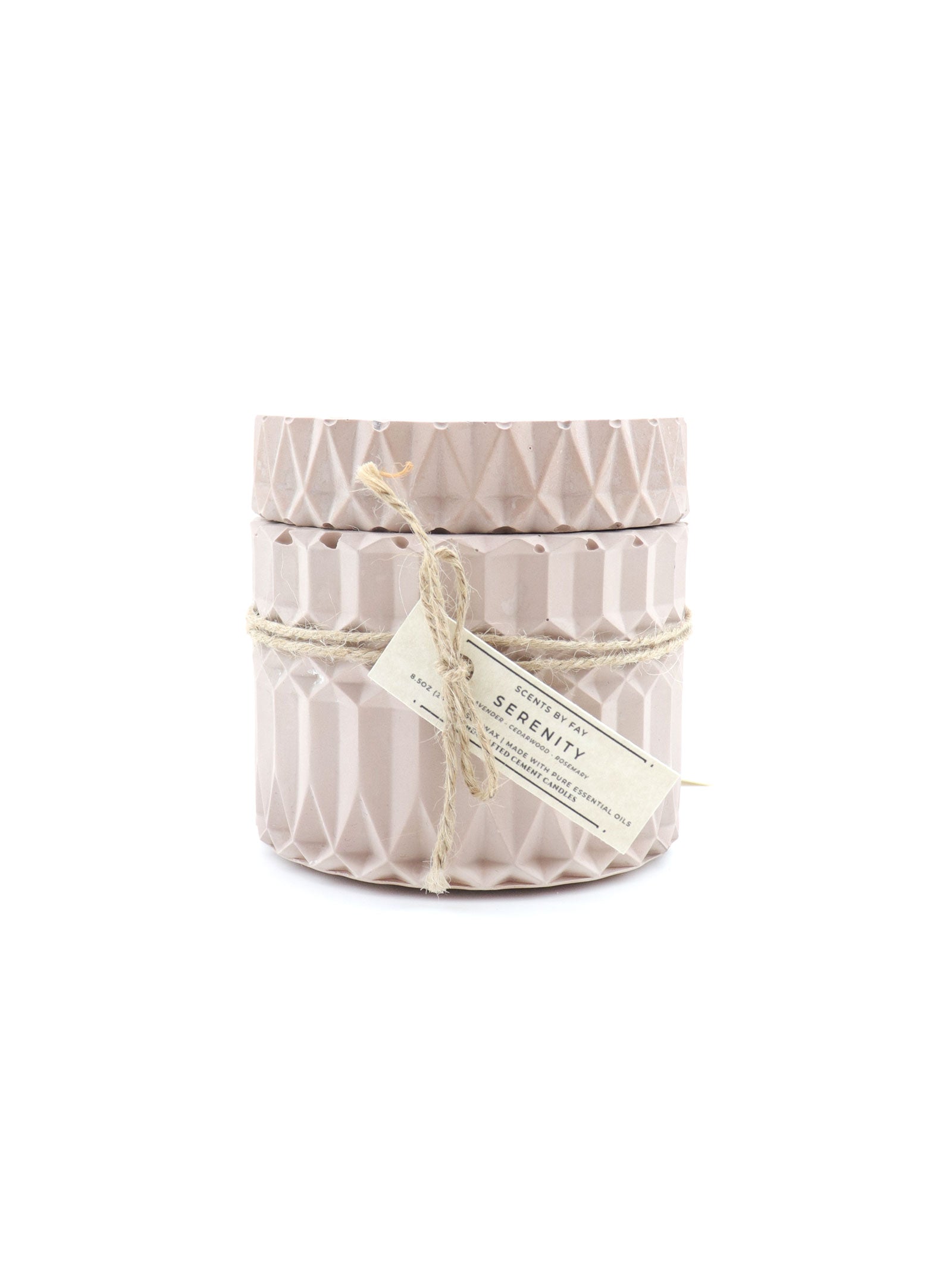 GEOMETRIC SOY WAX CANDLE WITH LID