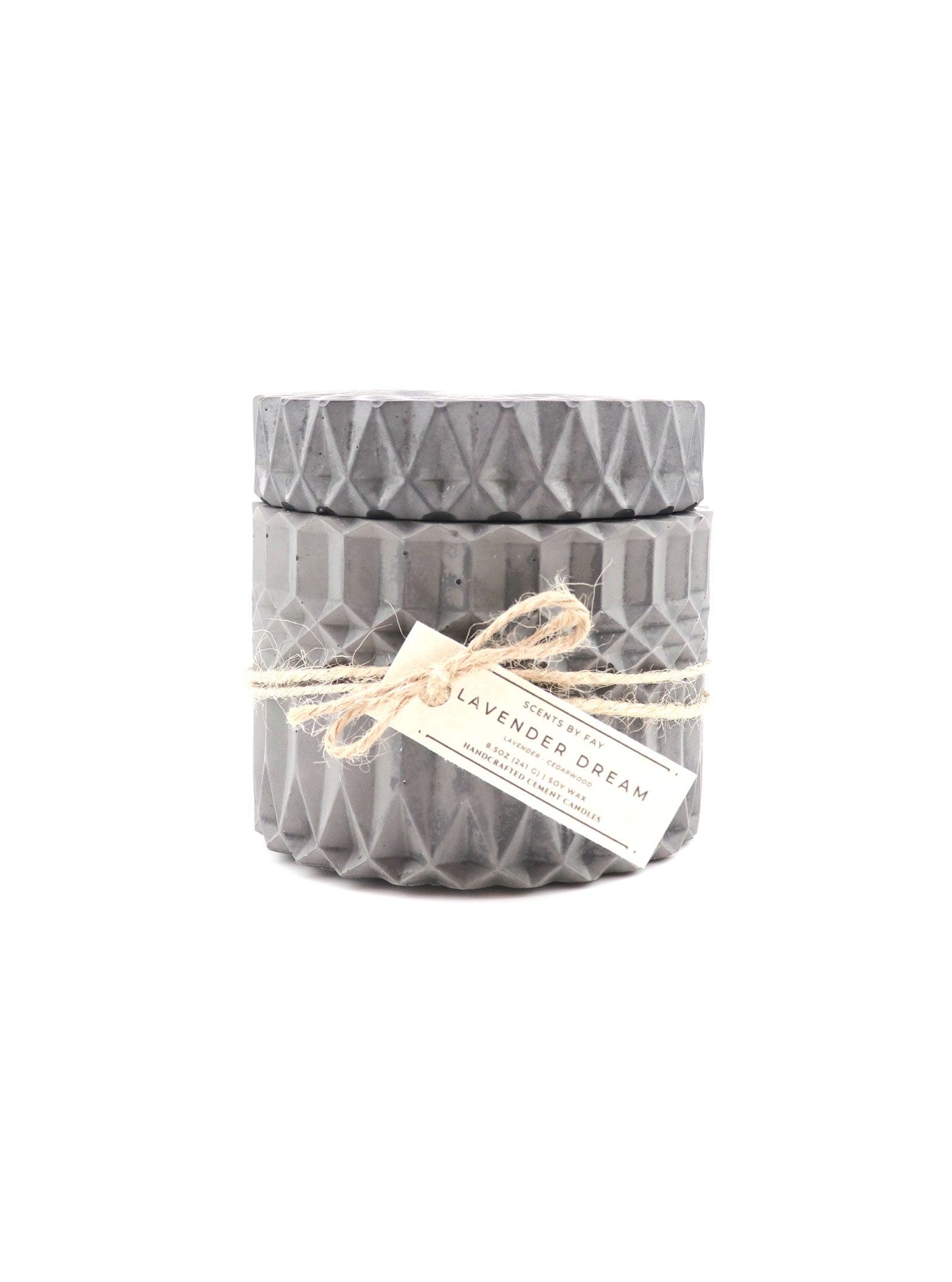 GEOMETRIC SOY WAX CANDLE WITH LID