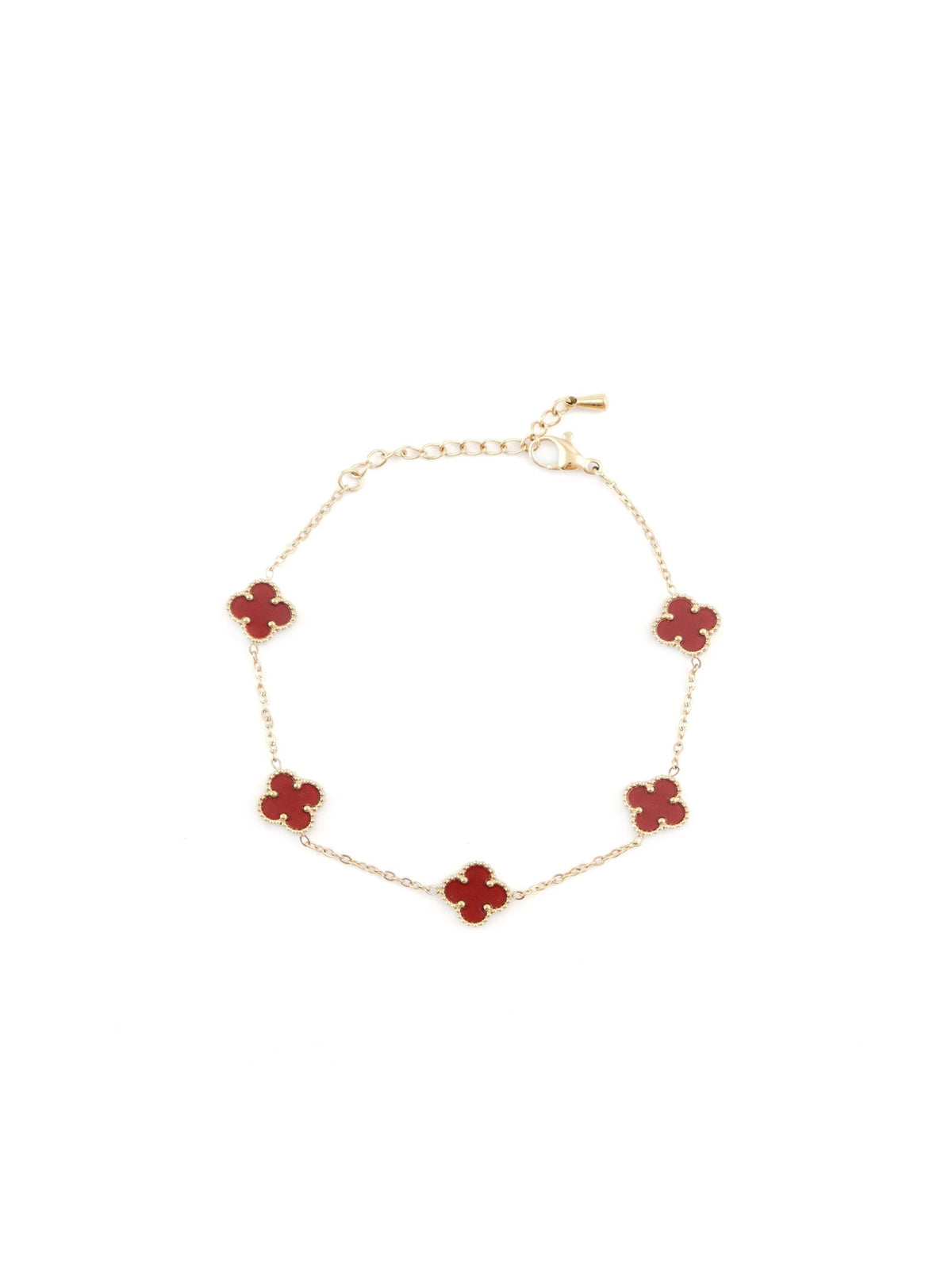 Amma Gold Wine clover bracelet