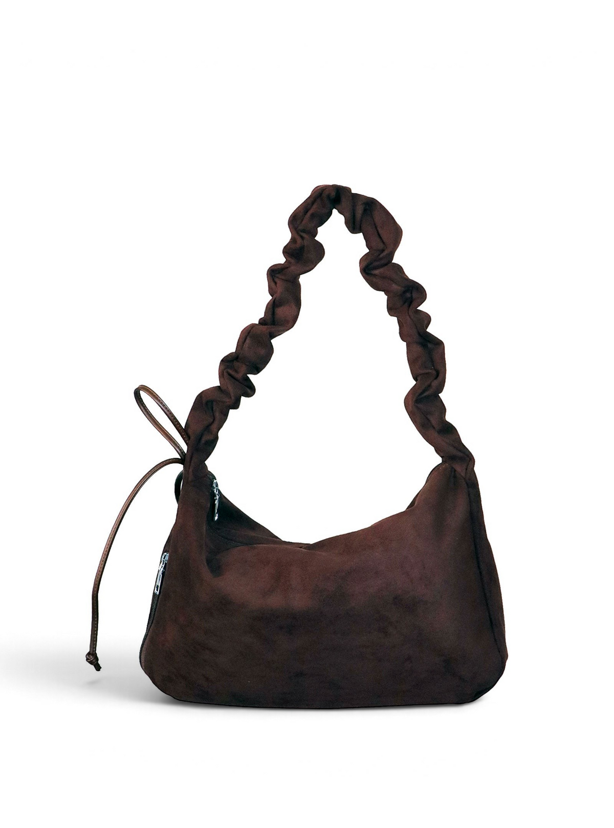 Balla Chocolate ruched shoulder bag
