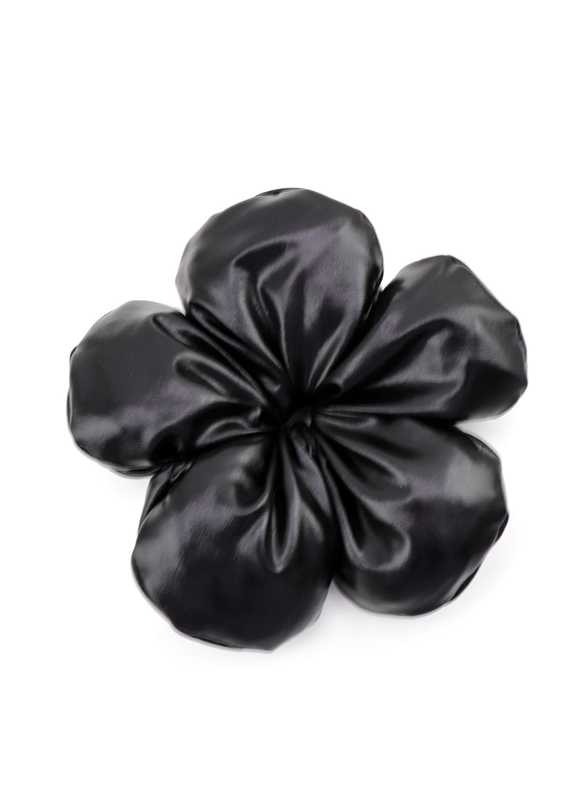 Jayva Black flower scrunchy with voluminous floral design