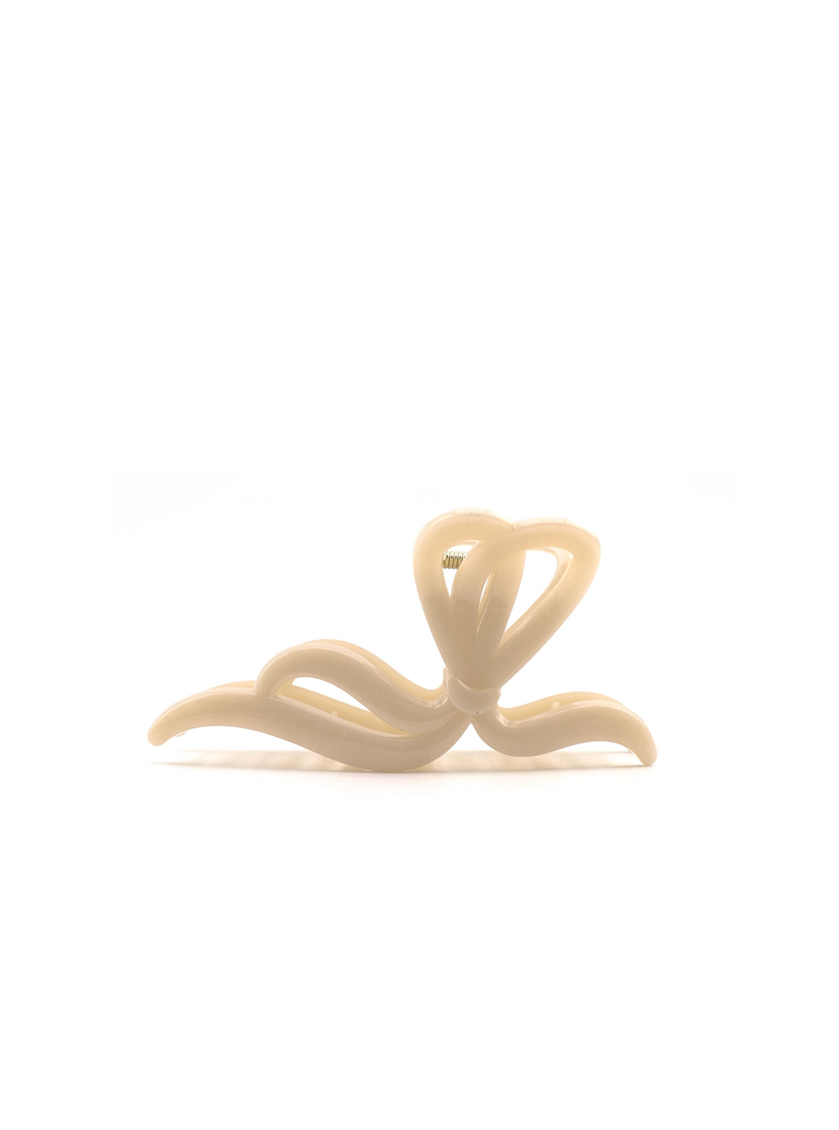 Jolanthe hair claw in ivory with sculptural loop design