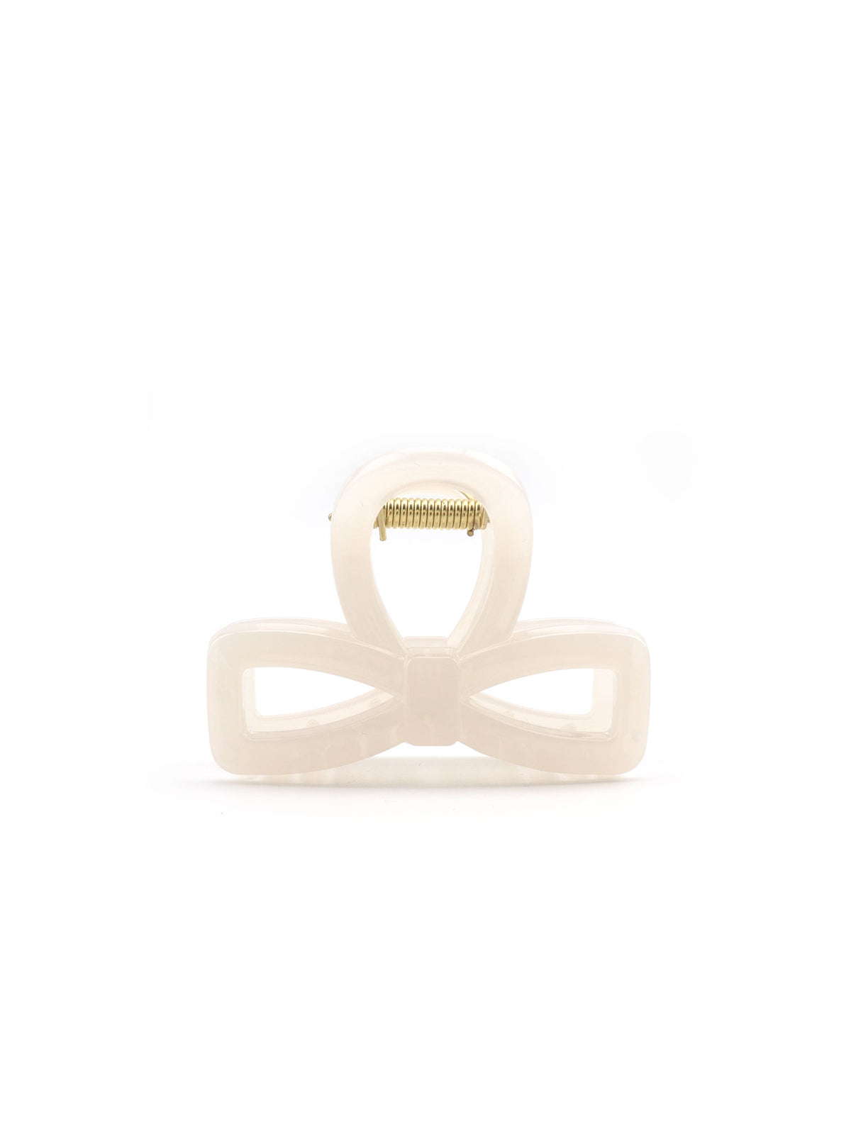 Jolla ivory hair claw with sculptural bow design