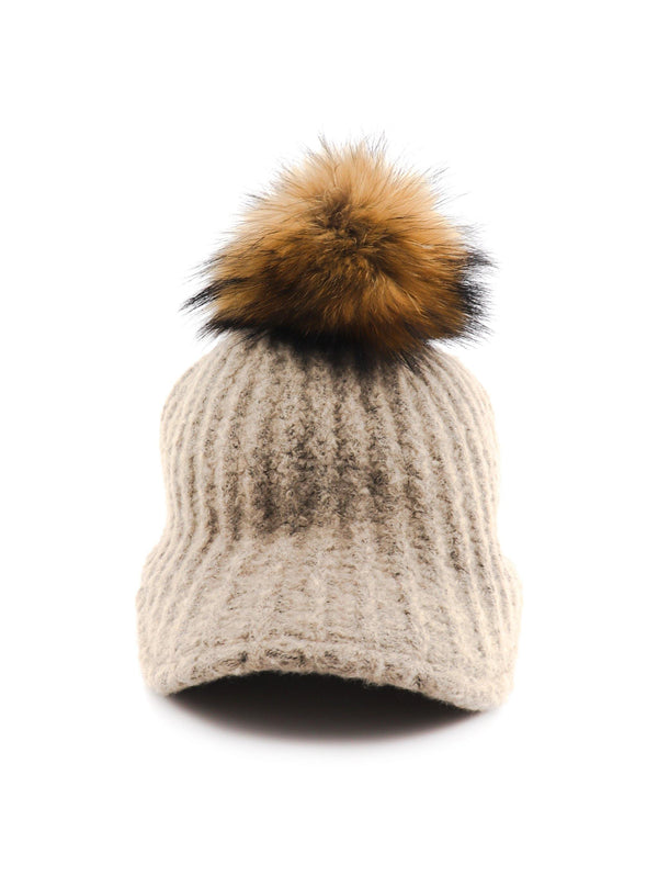 HIBA KNIT POM CAP - Simplique Mode