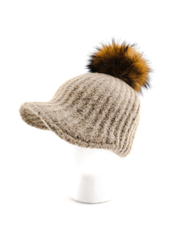 HIBA KNIT POM CAP - Simplique Mode