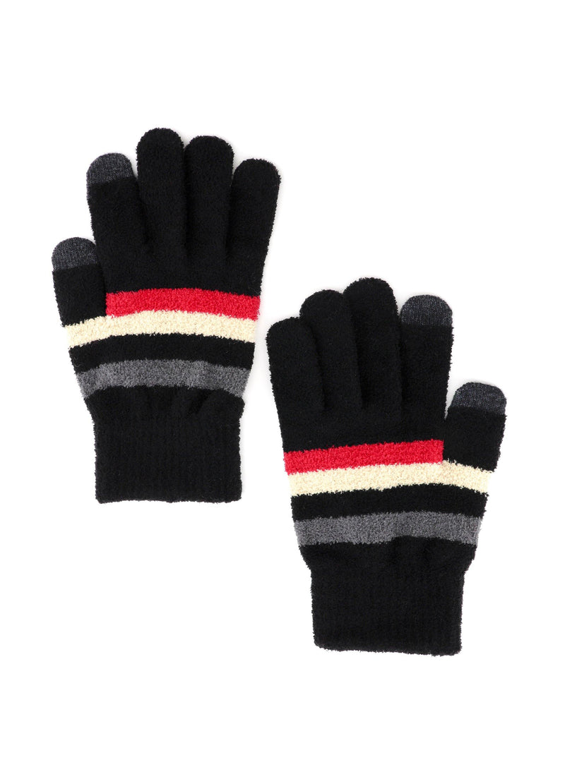PAYTON STRIPE KNIT SMARTPHONE GLOVES - Simplique Mode