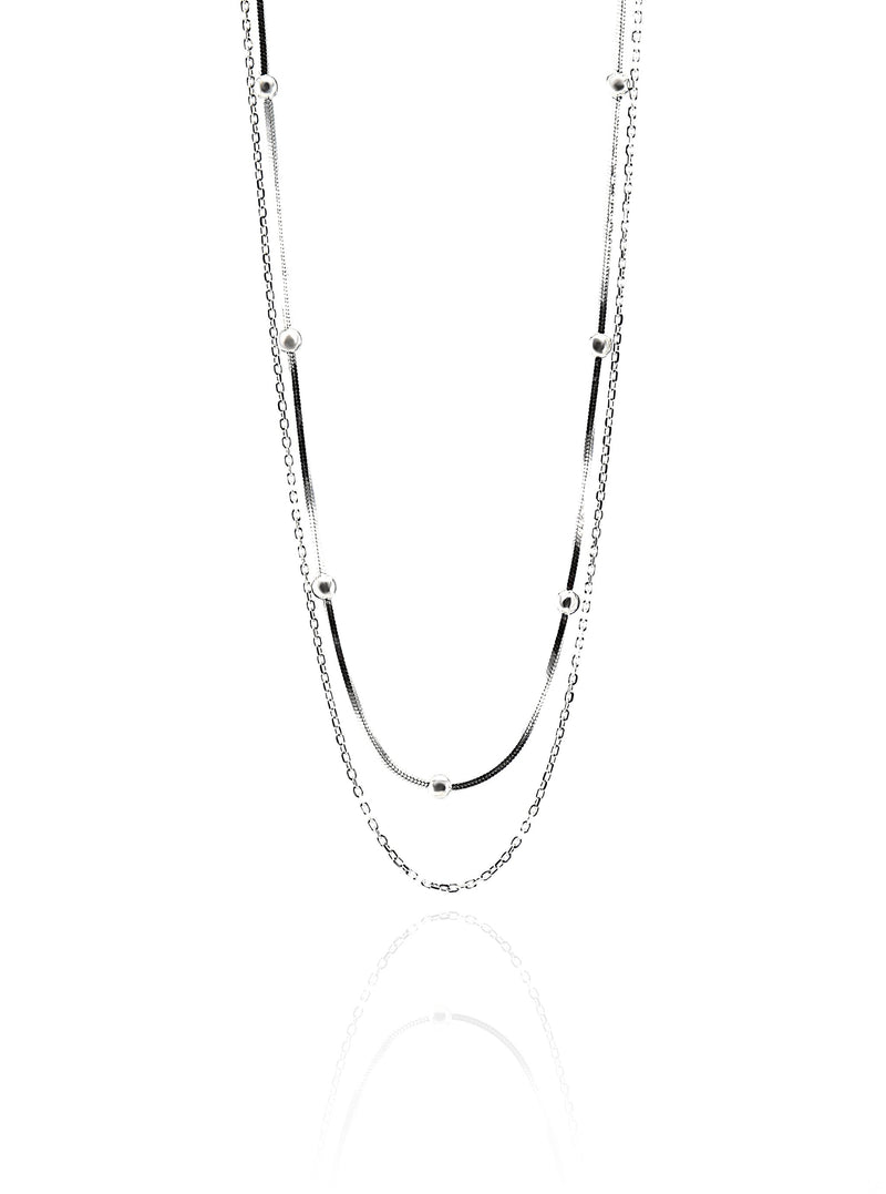 KIRA SILVER NECKLACE - Simplique Mode